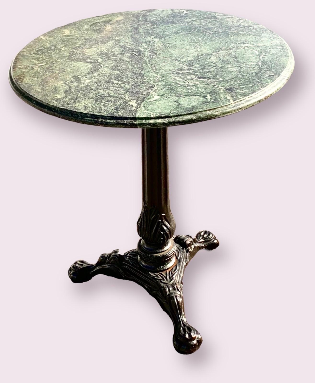 Vintage Marble Top & Iron Base Bistro Table 2