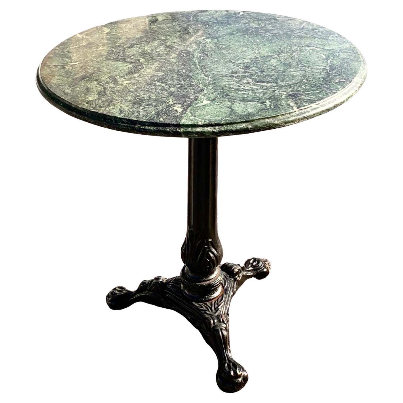 Vintage Marble Top and Iron Base Bistro Table at 1stDibs