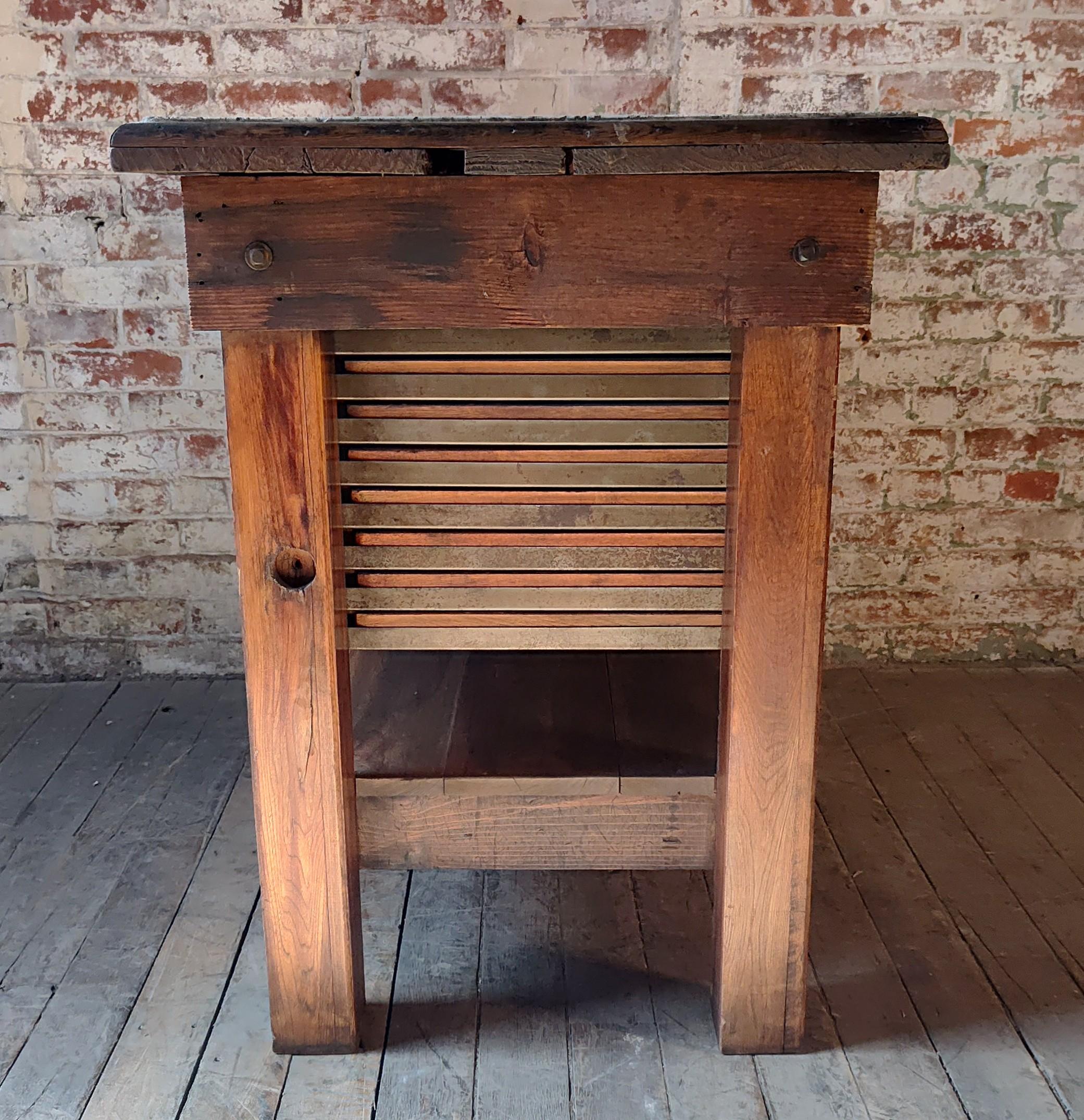 Vintage Marble Top Kitchen Island / Display Table 4