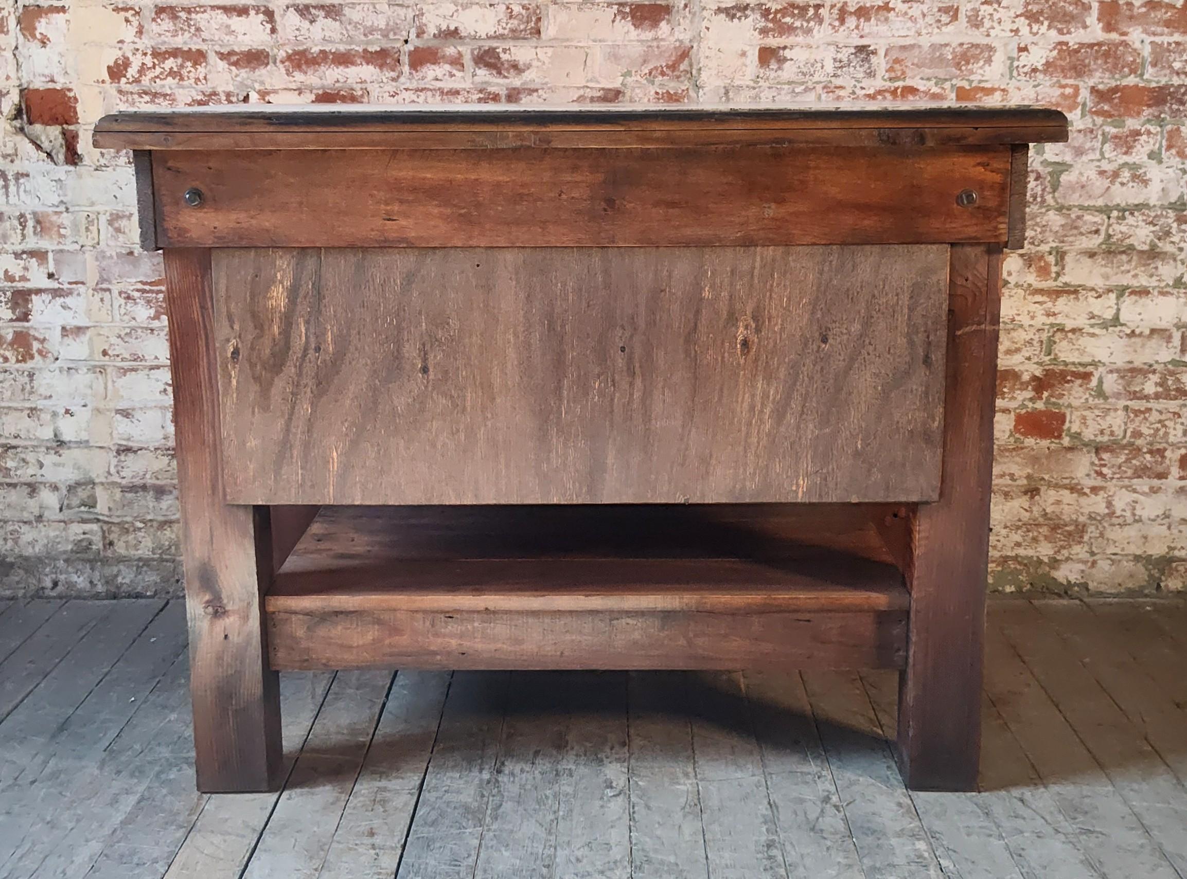 Vintage Marble Top Kitchen Island / Display Table 5