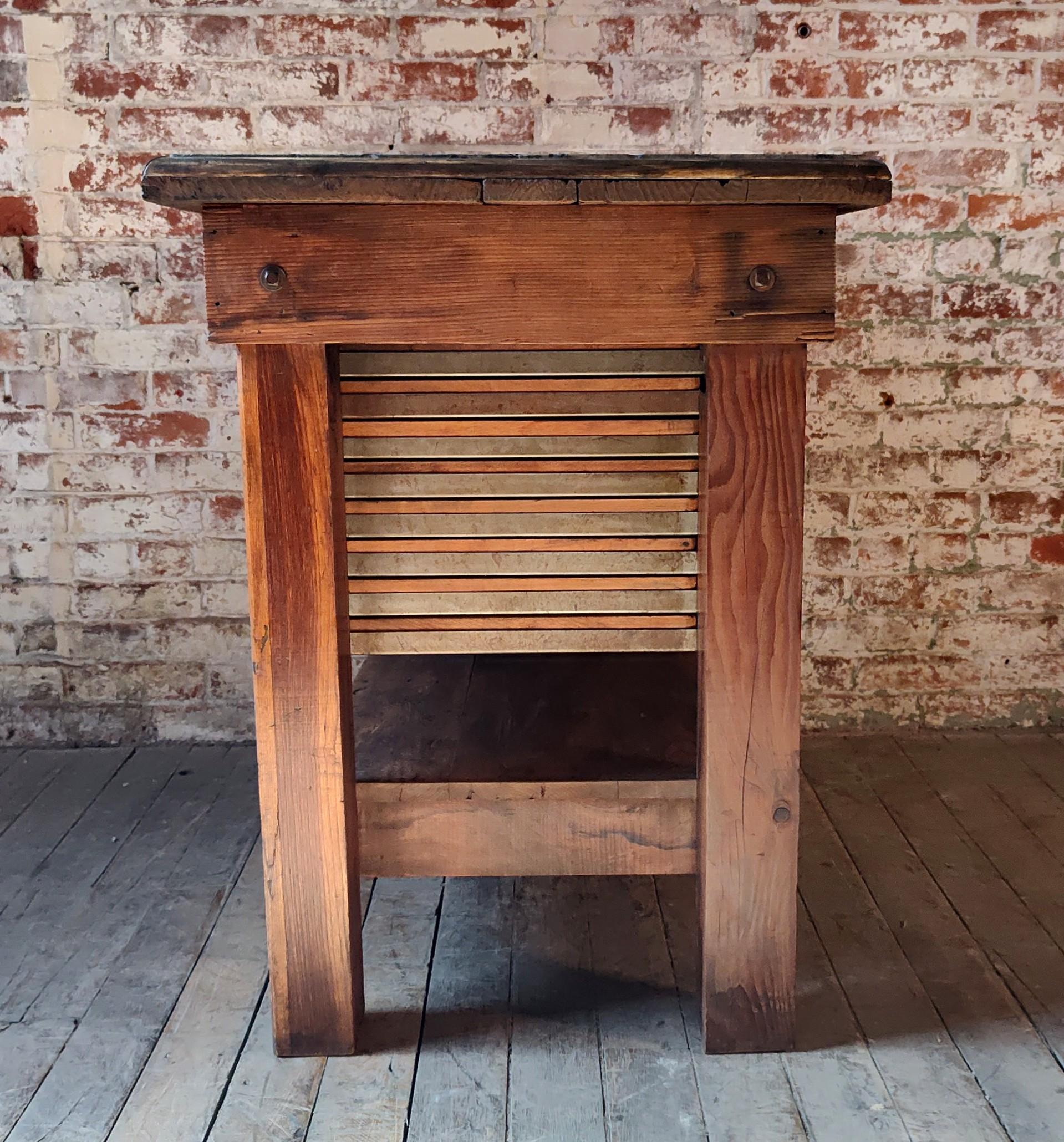Vintage Marble Top Kitchen Island / Display Table 6