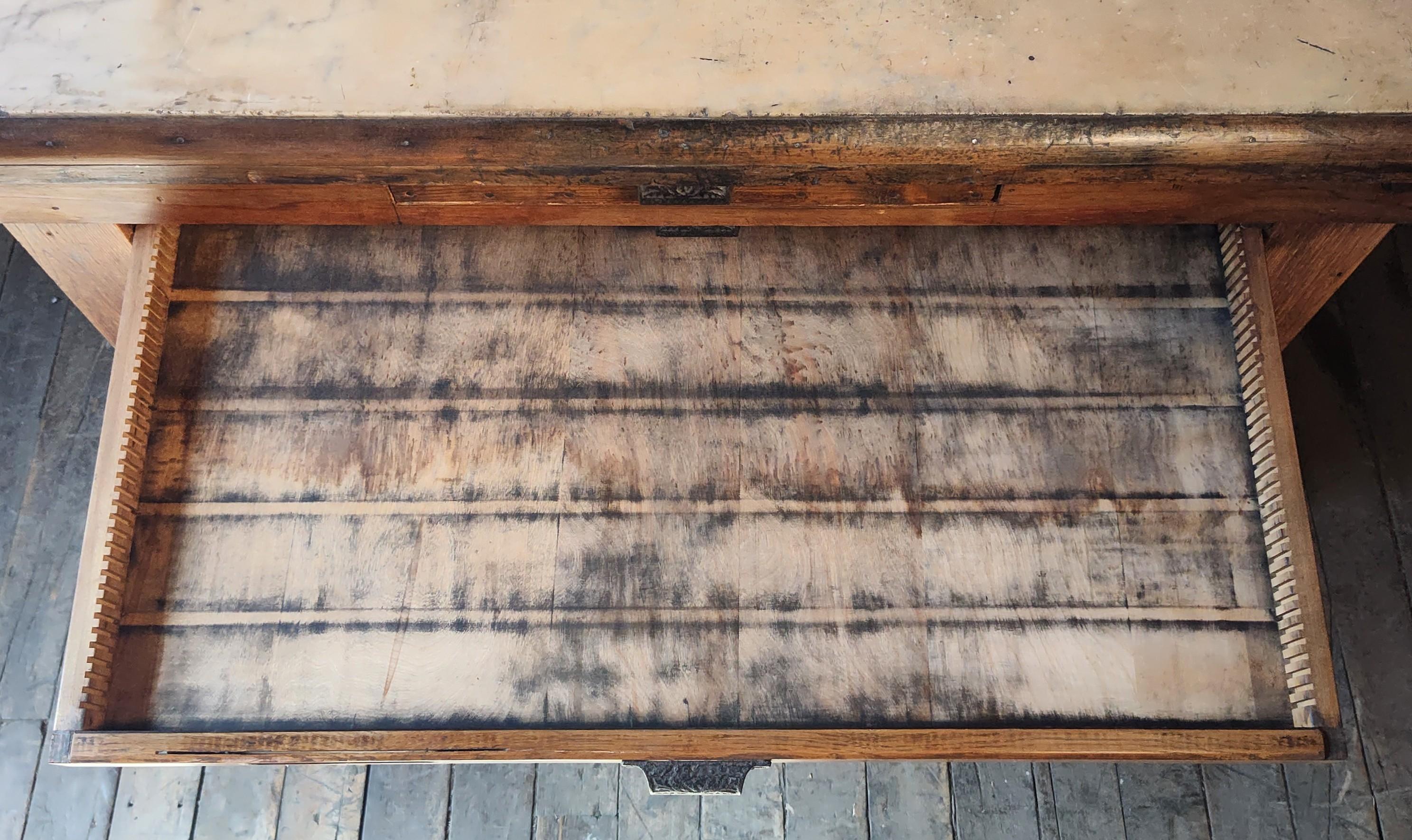Vintage Marble Top Kitchen Island / Display Table 9