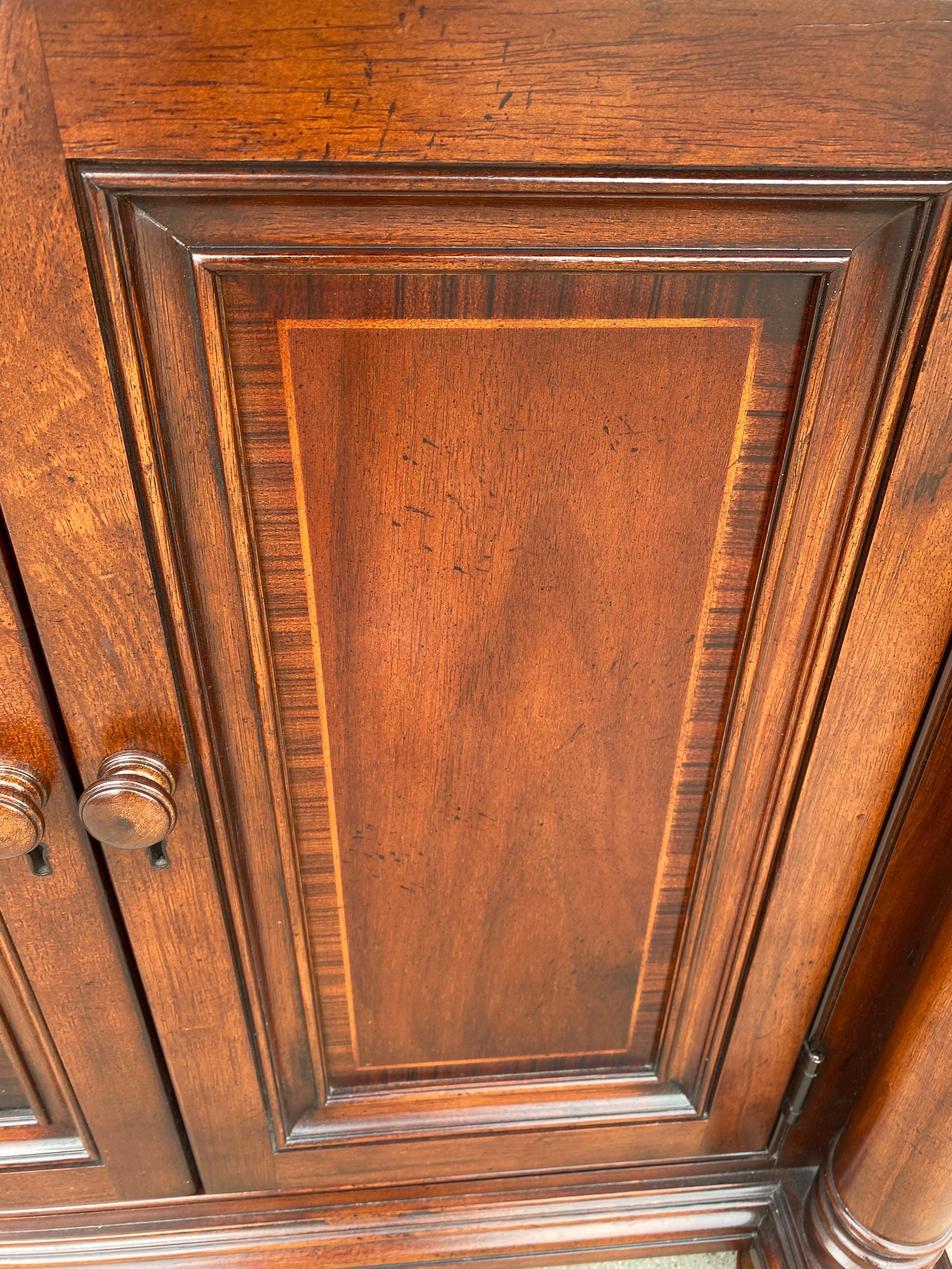 Vintage marble topped Empire style credenza by Thomasville 3