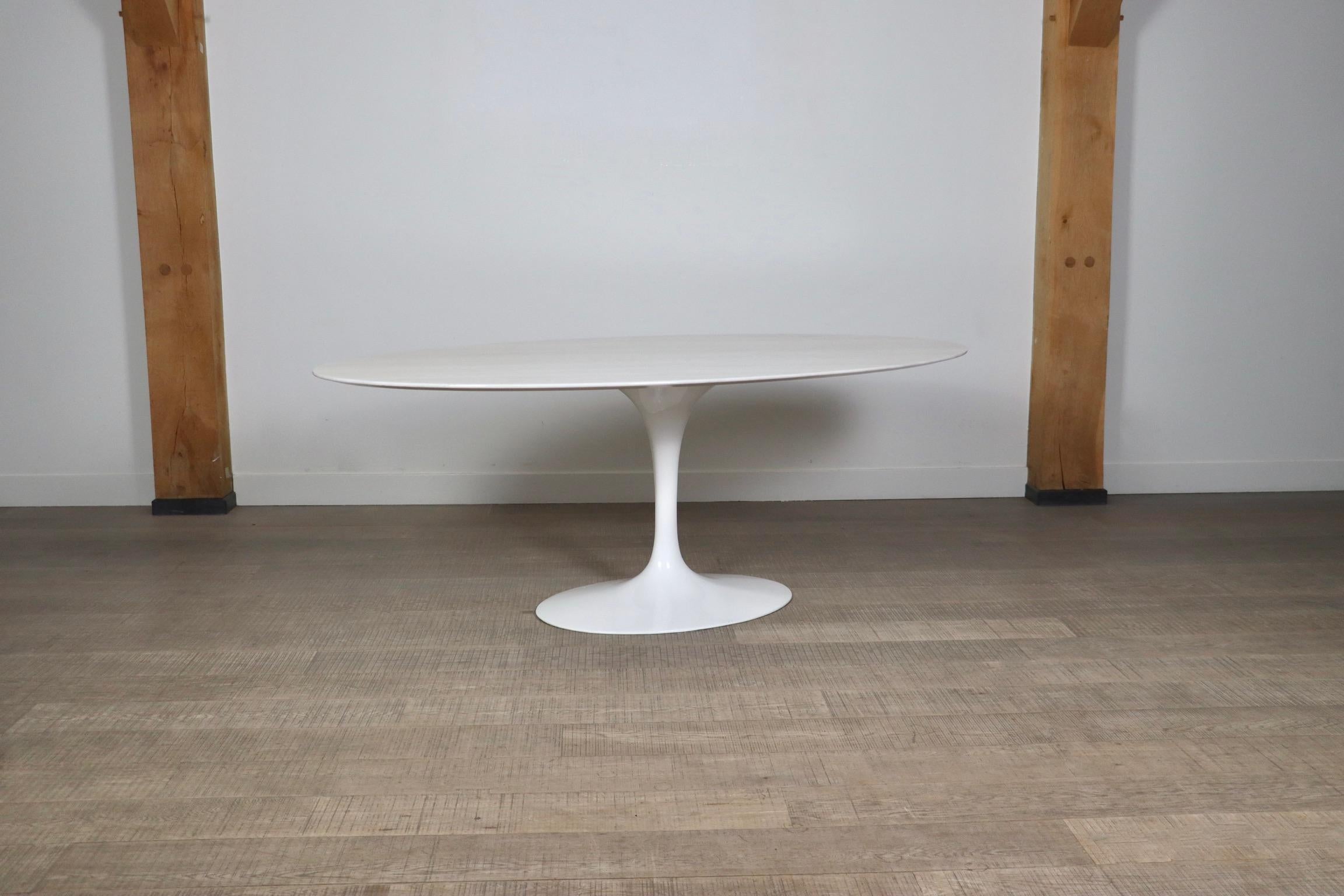 Vintage Marble Tulip Oval Dining Table By Eero Saarinen For Knoll, 1970s 7