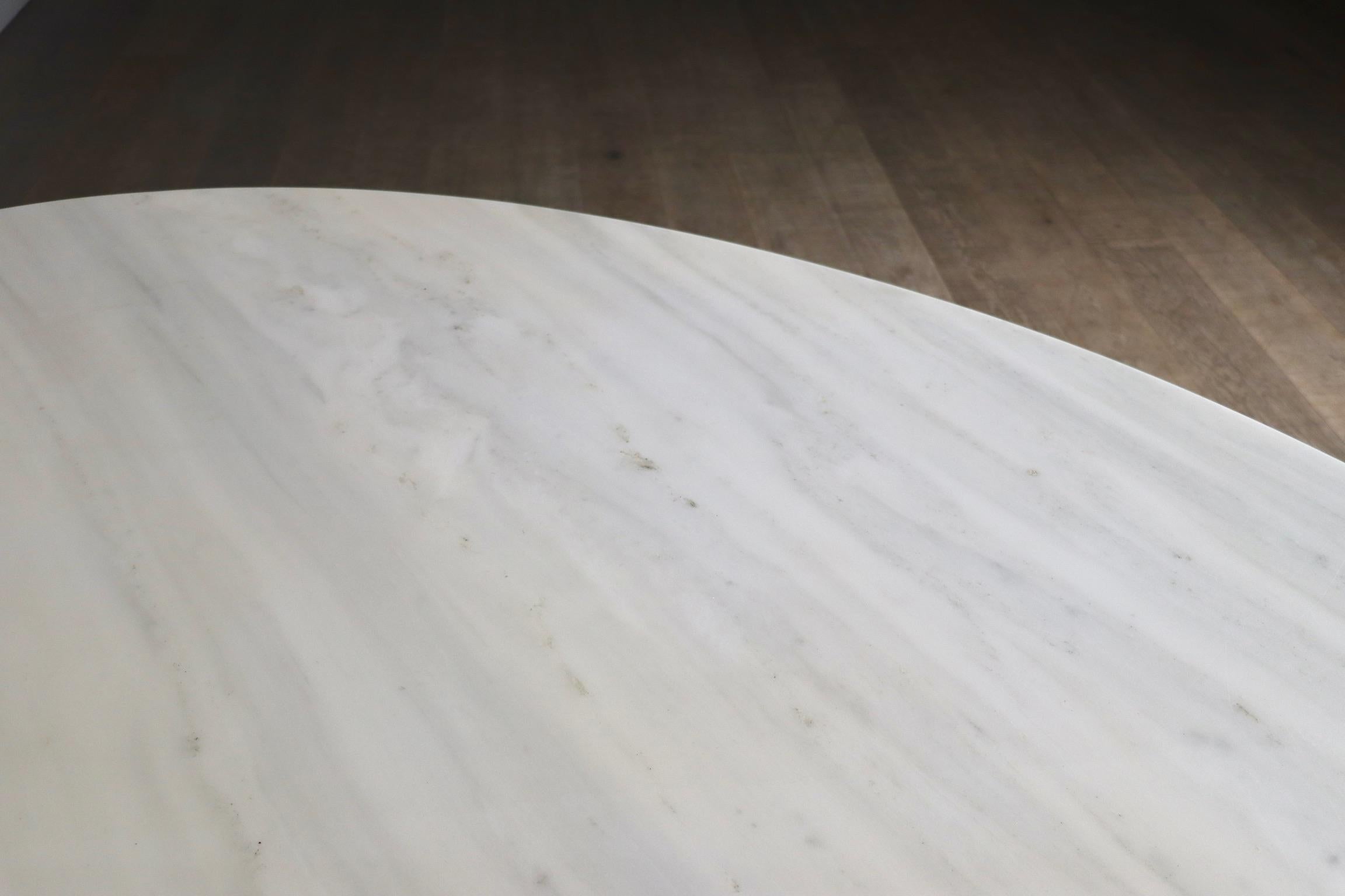 Vintage Marble Tulip Oval Dining Table By Eero Saarinen For Knoll, 1970s 9