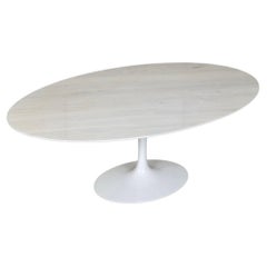 Used Marble Tulip Oval Dining Table By Eero Saarinen For Knoll, 1970s