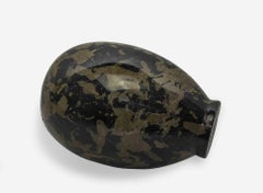 Vintage Marble Vase Egg Shaped, China, 1990s