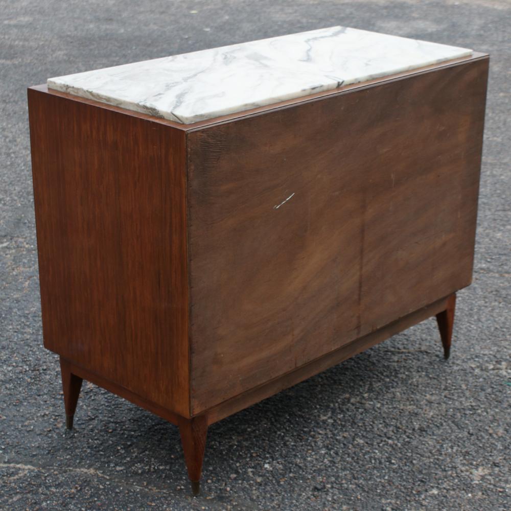 European Vintage Marble Wood Dresser Chest of Drawers   For Sale