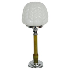 Vintage Marbled Green Bakelite Art Deco Table Lamp