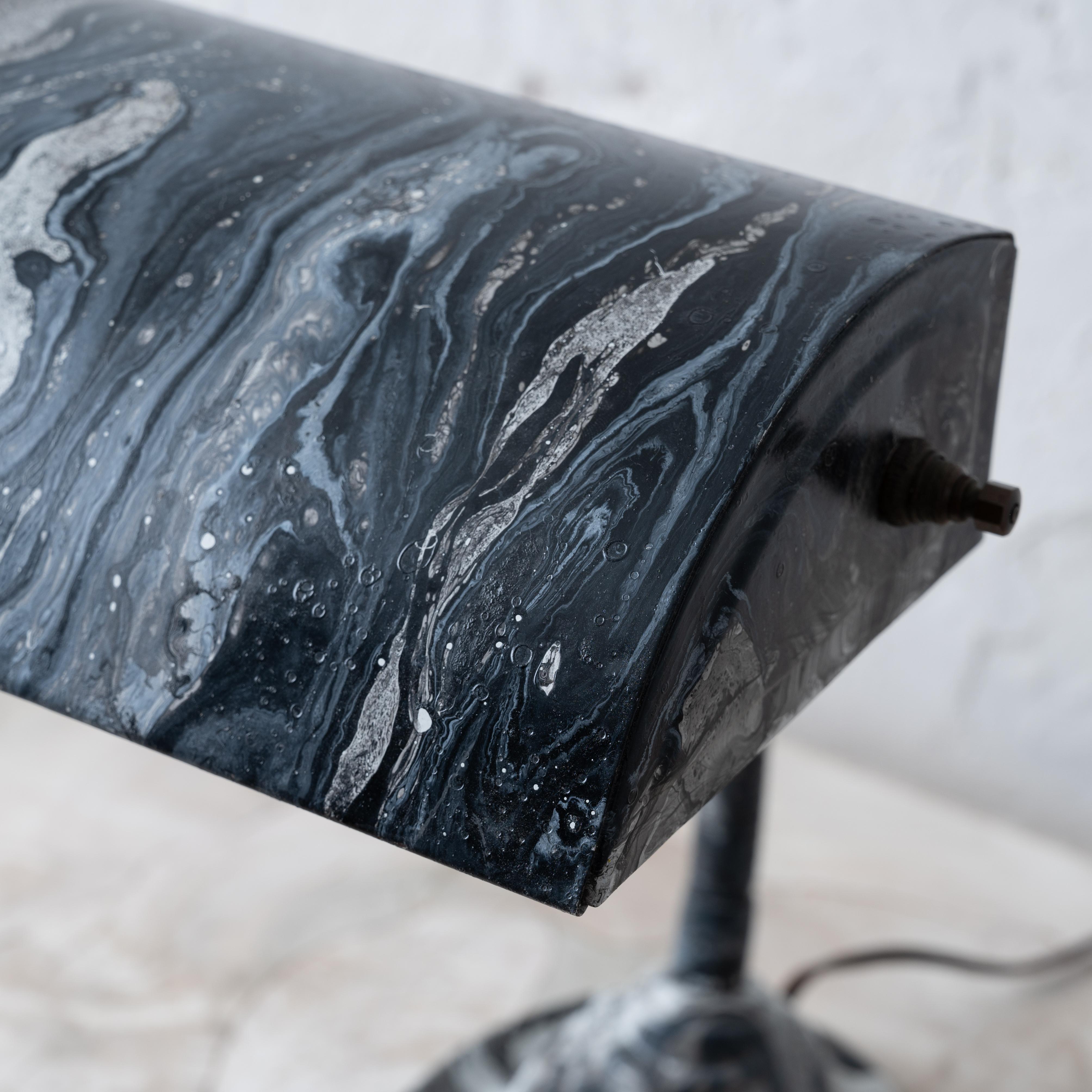 Lampada a collo d'oca marmorizzata d'epoca, anni '30 ca. in vendita 3