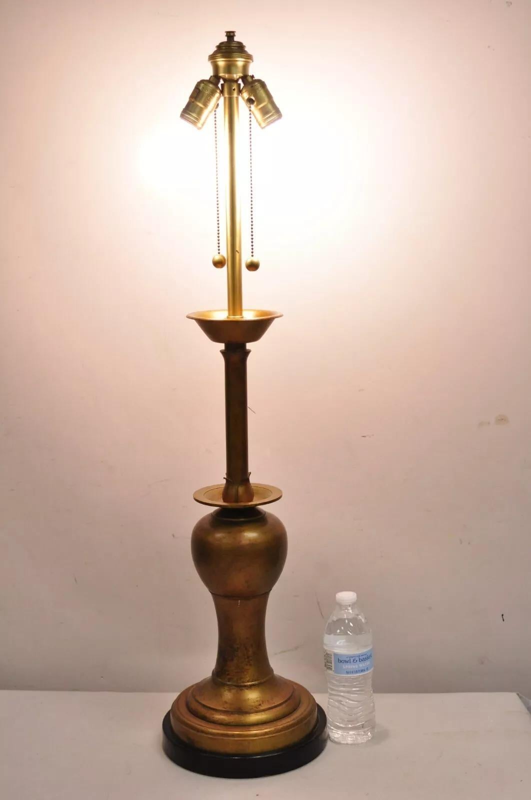 Vintage By Hollywood Regency Tall Gold Gilt Metal 