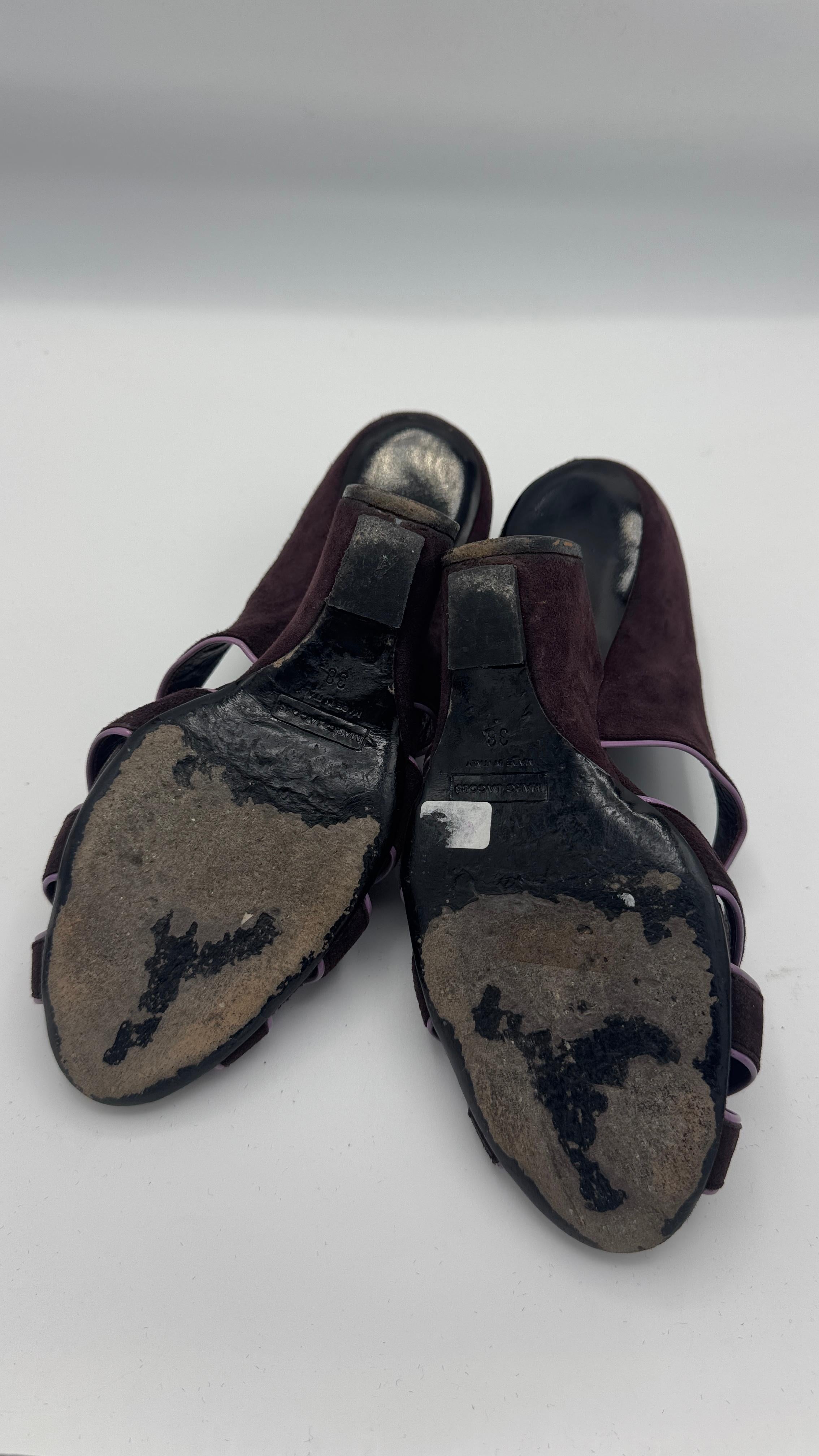Vintage Marc Jacobs Velvet Reverse Heel Pumps - Wir bezahlen den Einfuhrzoll! im Angebot 5