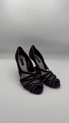 Vintage Marc Jacobs Velvet Reverse Heel Pumps