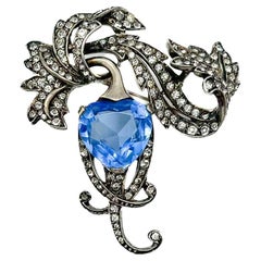 Spilla a cuore in argento vintage Marcel Boucher 1940s