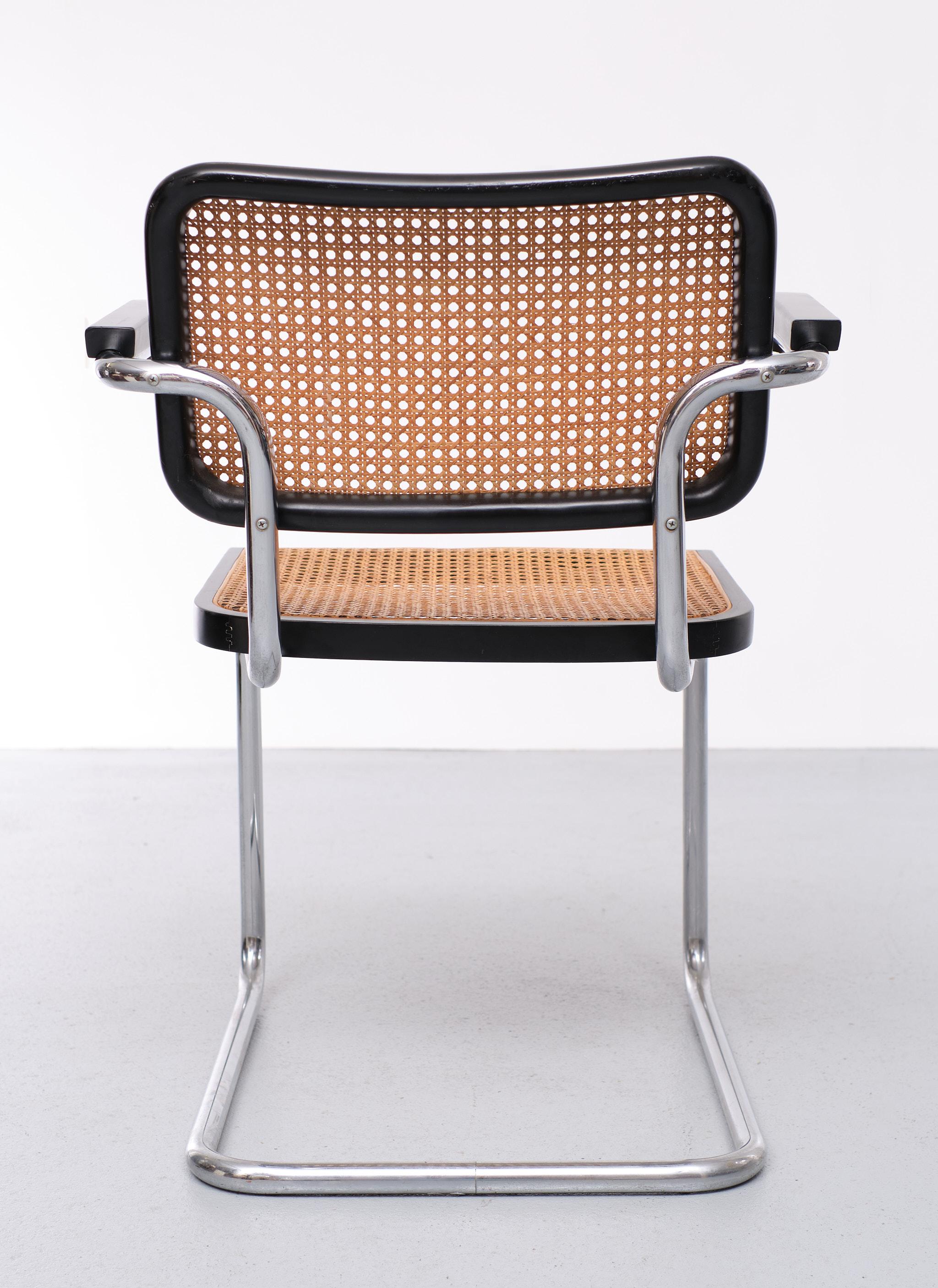 Vintage Marcel Breuer Armchair 'Cesca' B64 Armchair, Italy In Good Condition In Den Haag, NL