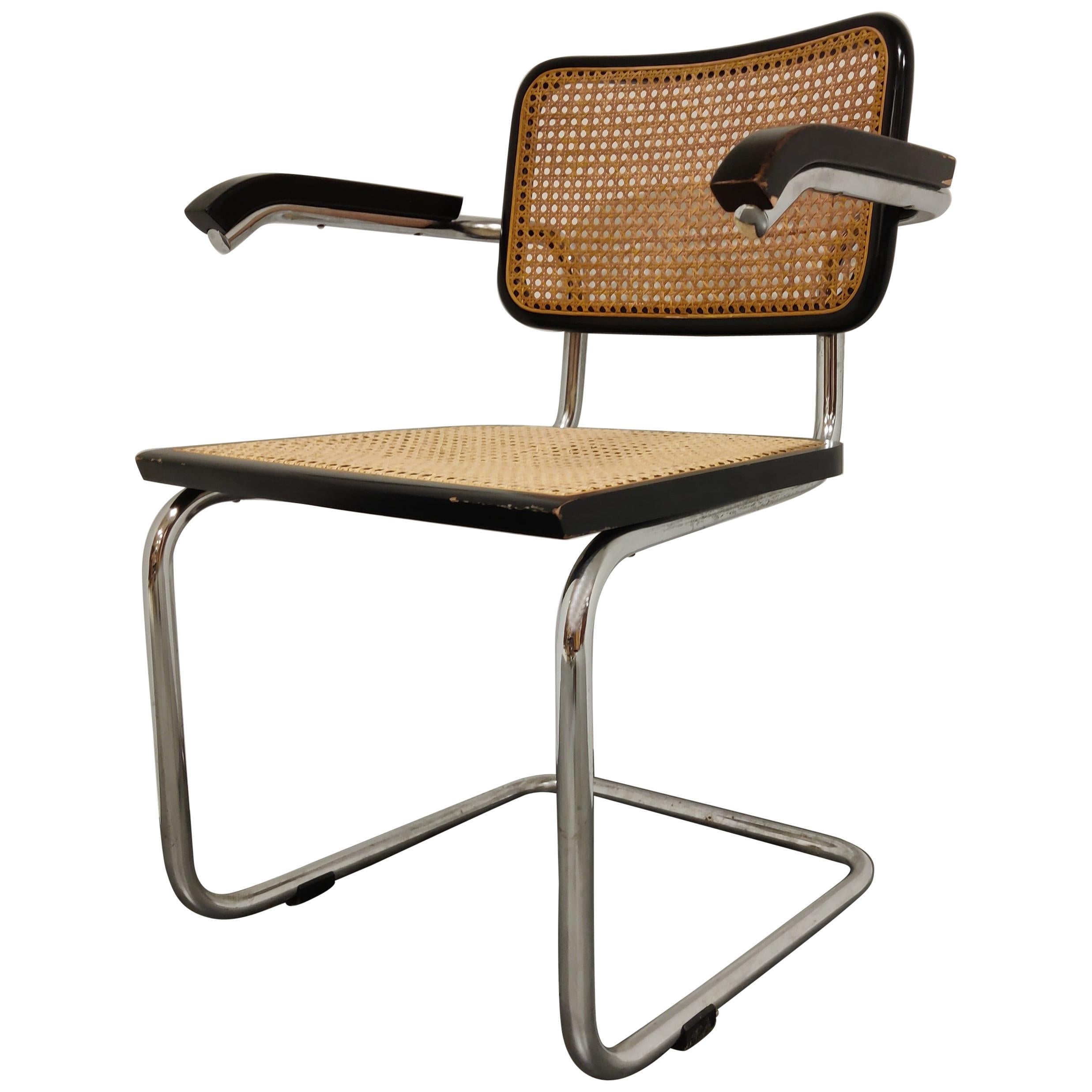 Vintage Marcel Breuer Cesca B64 Chair, Made in Italy, 1970s at 1stDibs