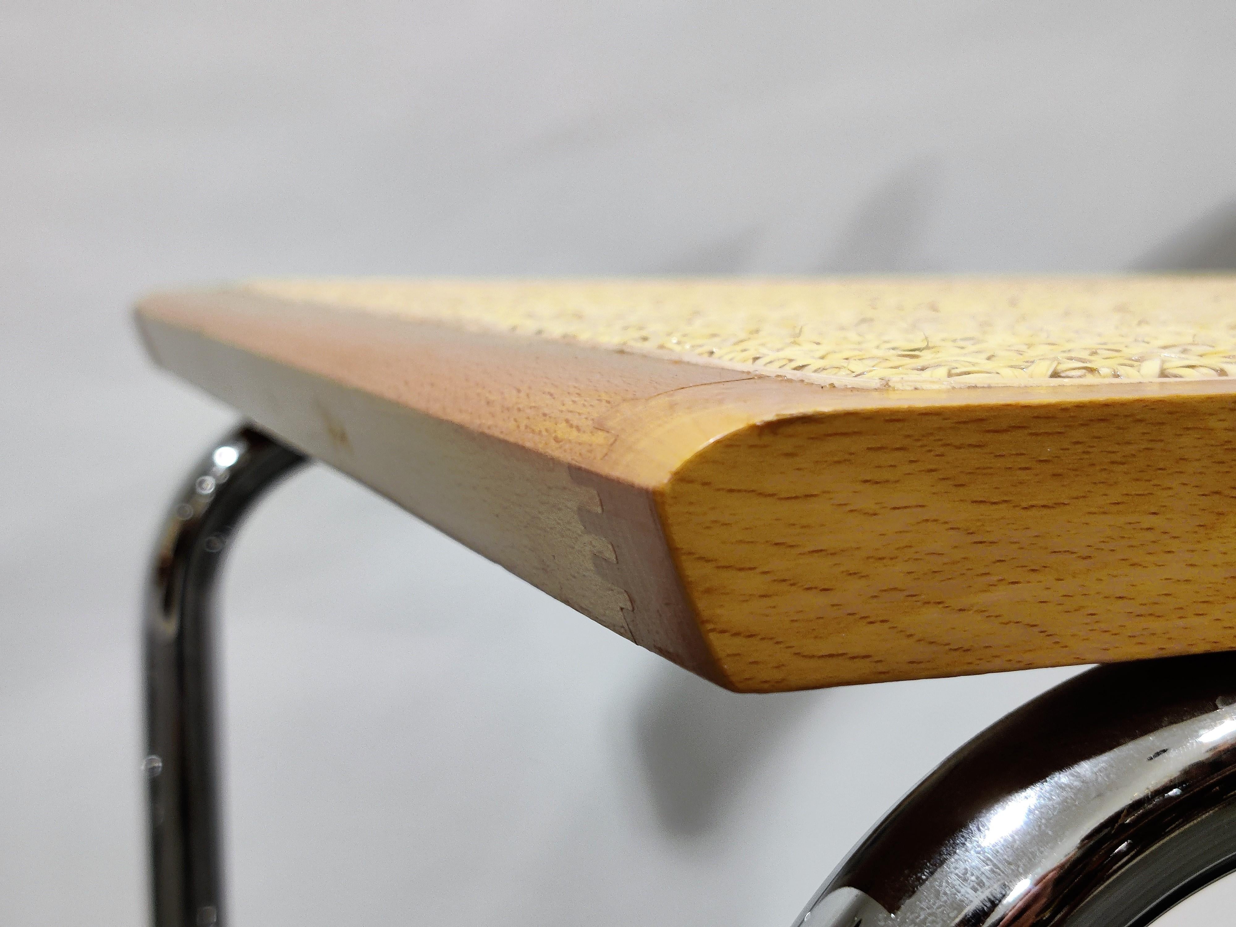 Cane Vintage Marcel Breuer Cesca B64 Chairs by Fasem, Made in Italy, 1970s 'Set of 4'