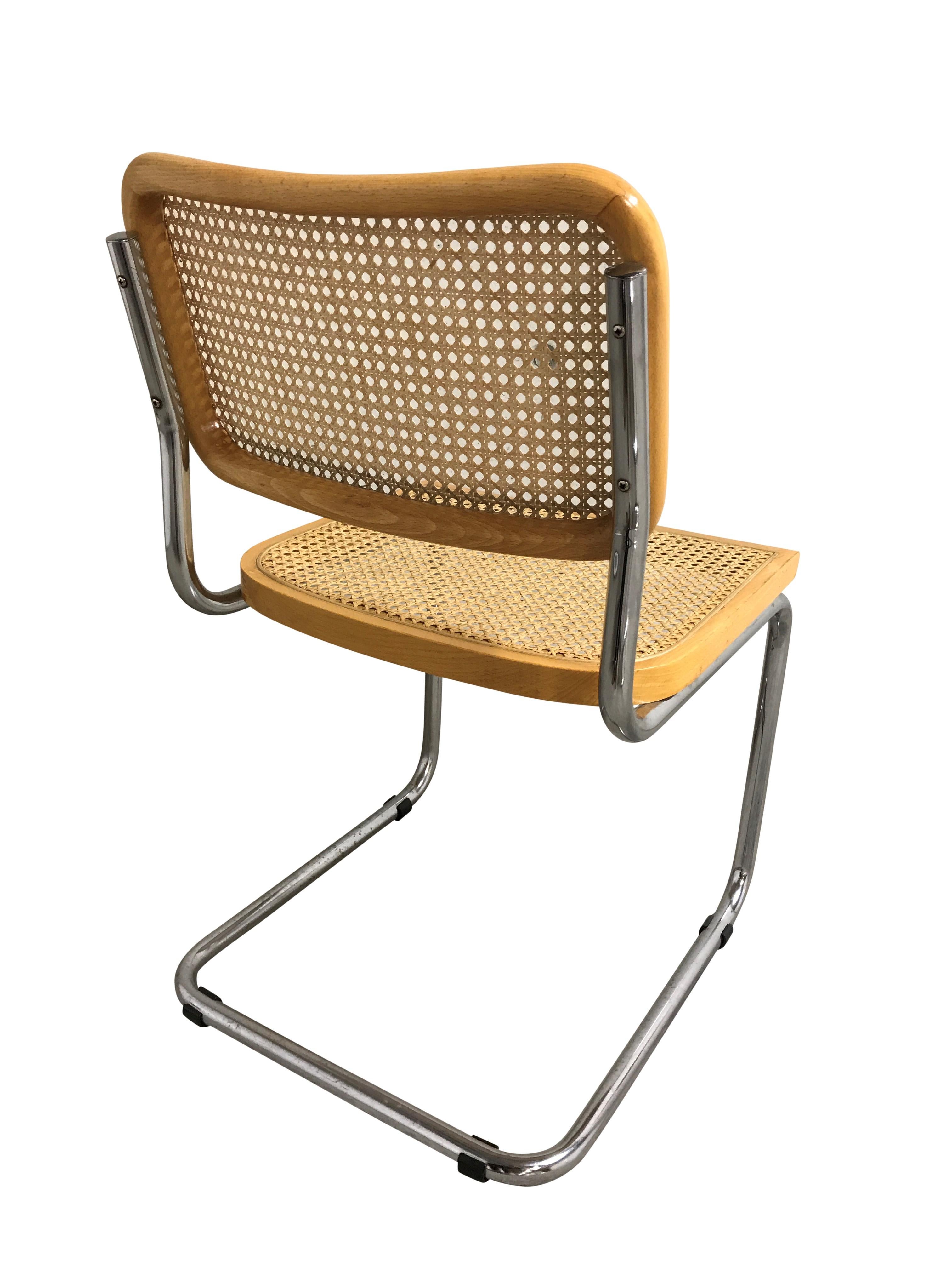 Late 20th Century Vintage Marcel Breuer Cesca Chairs, Made in Italy, 1970s ‘Set of 6’