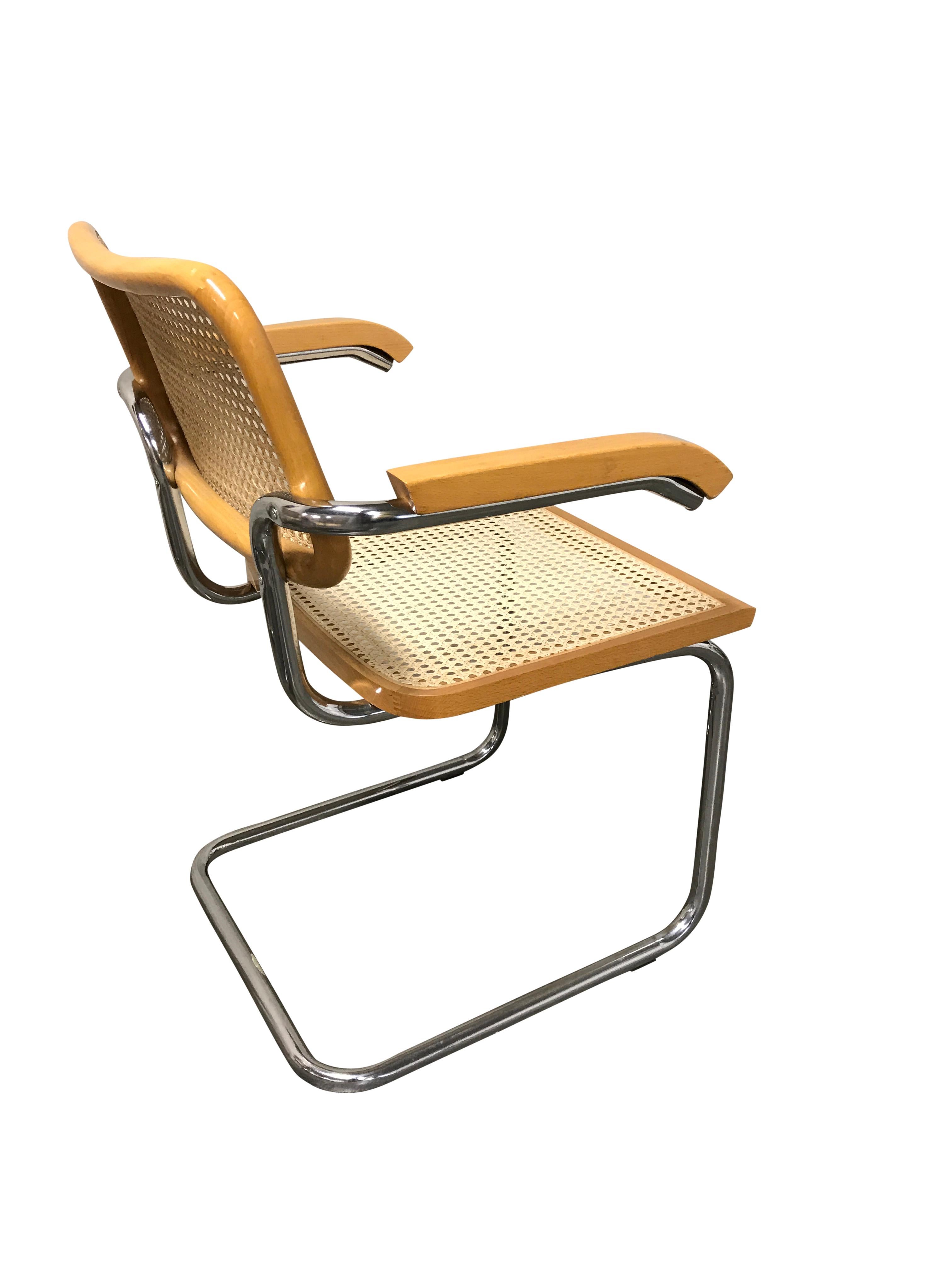 Late 20th Century Vintage Marcel Breuer Cesca Chairs, Made in Italy, 1970s
