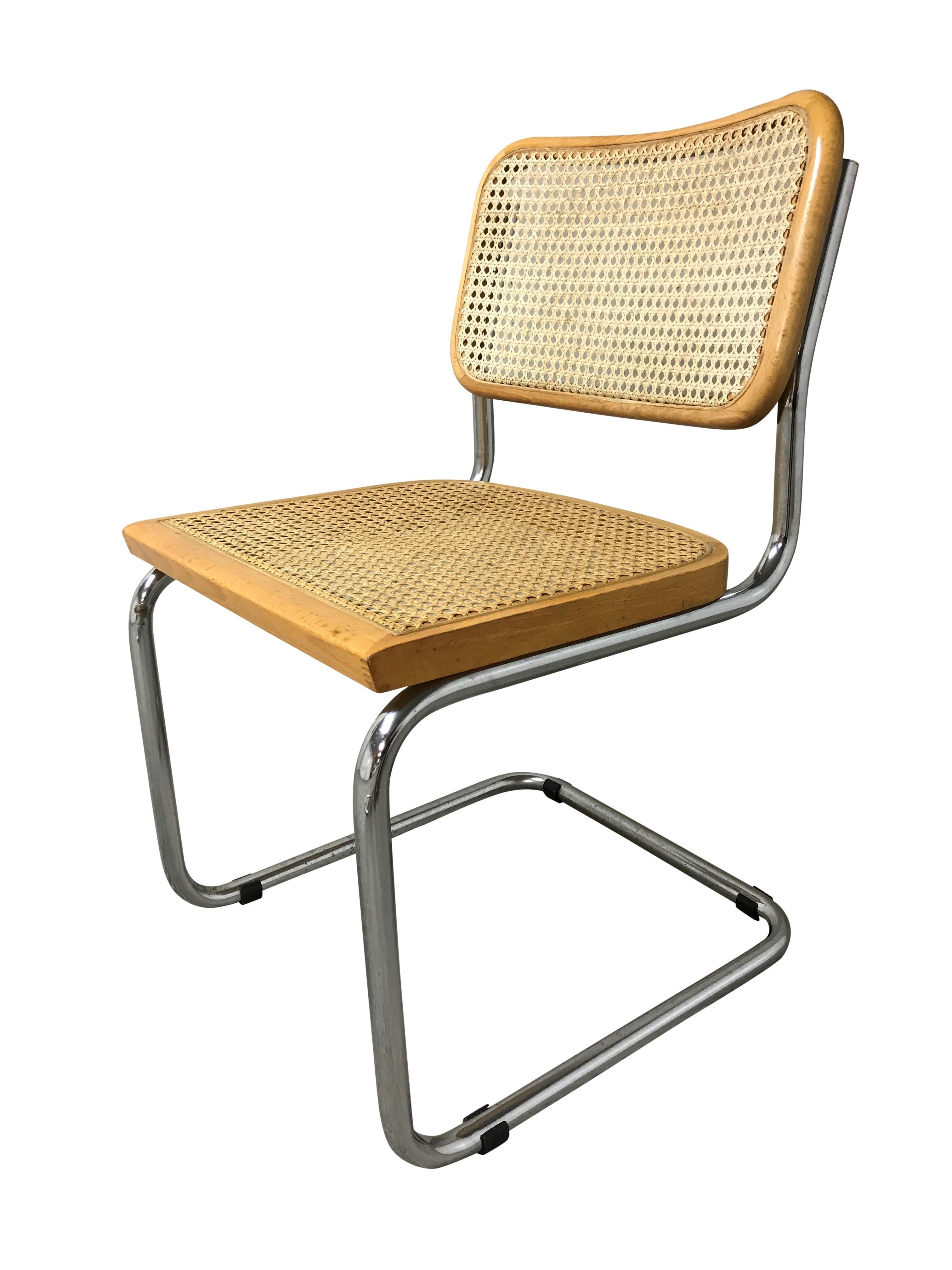 Vintage Marcel Breuer Cesca Chairs, Made in Italy, 1970s ‘Set of 6’ 1