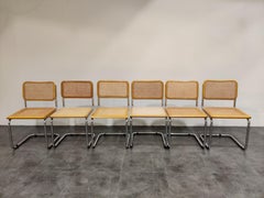 Vintage Marcel Breuer Cesca Chairs Set of 6, Made in Italy, 1970s