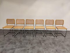 Vintage Marcel Breuer Cesca Chairs Set of 6, Made in Italy, 1970s