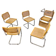 Vintage Marcel Breuer Cesca Chairs Set of 6, Made in Italy, 1970s