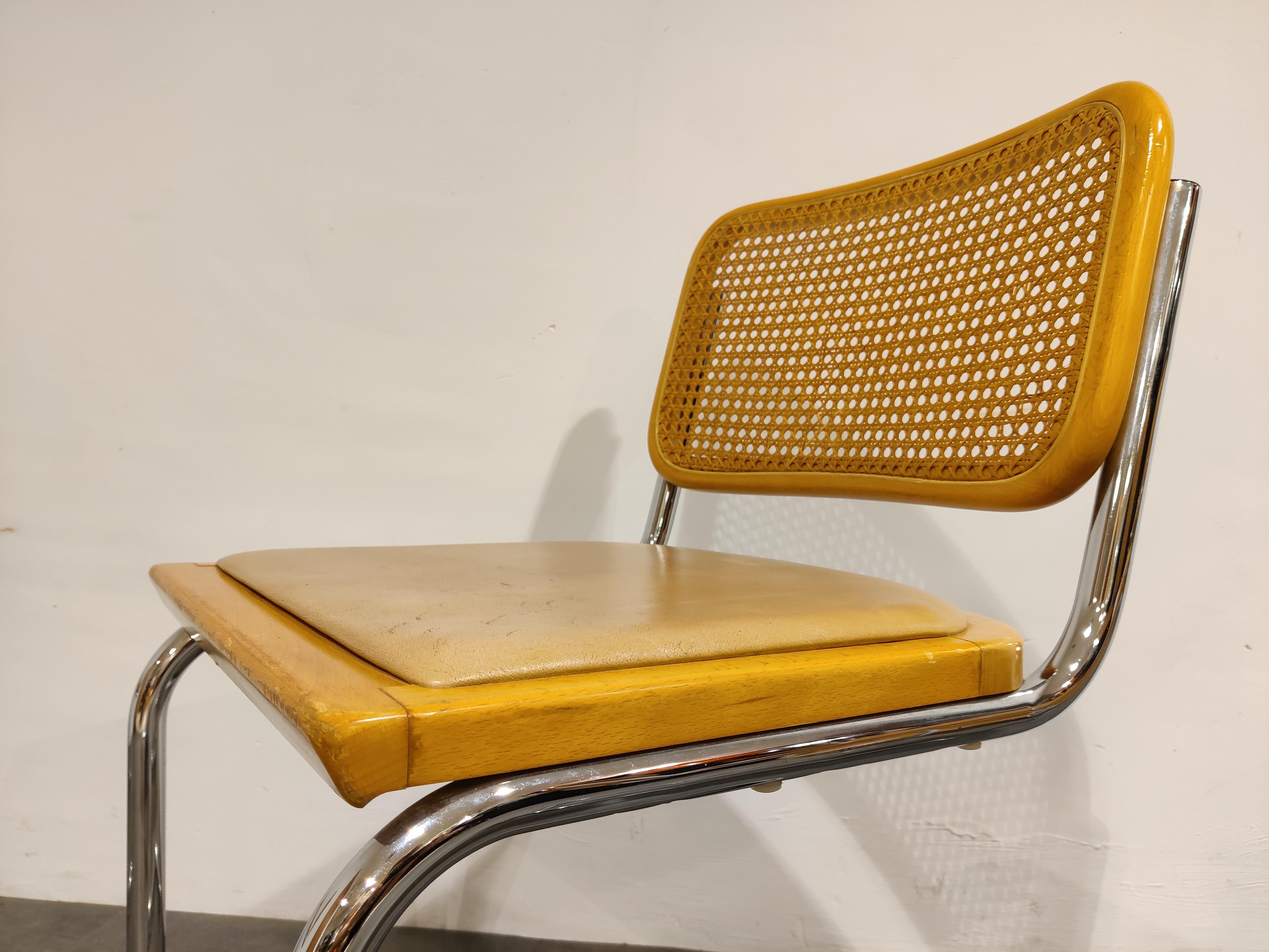 Vintage Marcel Breuer Cesca Style Chairs Set of 8, Made in Italy, 1970s 1
