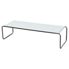 Vintage-Couchtisch „Laccio“ von Marcel Breuer für Knoll, weißes Laminat und Chrom