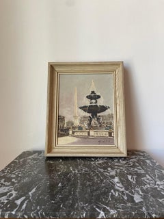 Vintage Marcel Catelein Place de la Concorde Original Painting