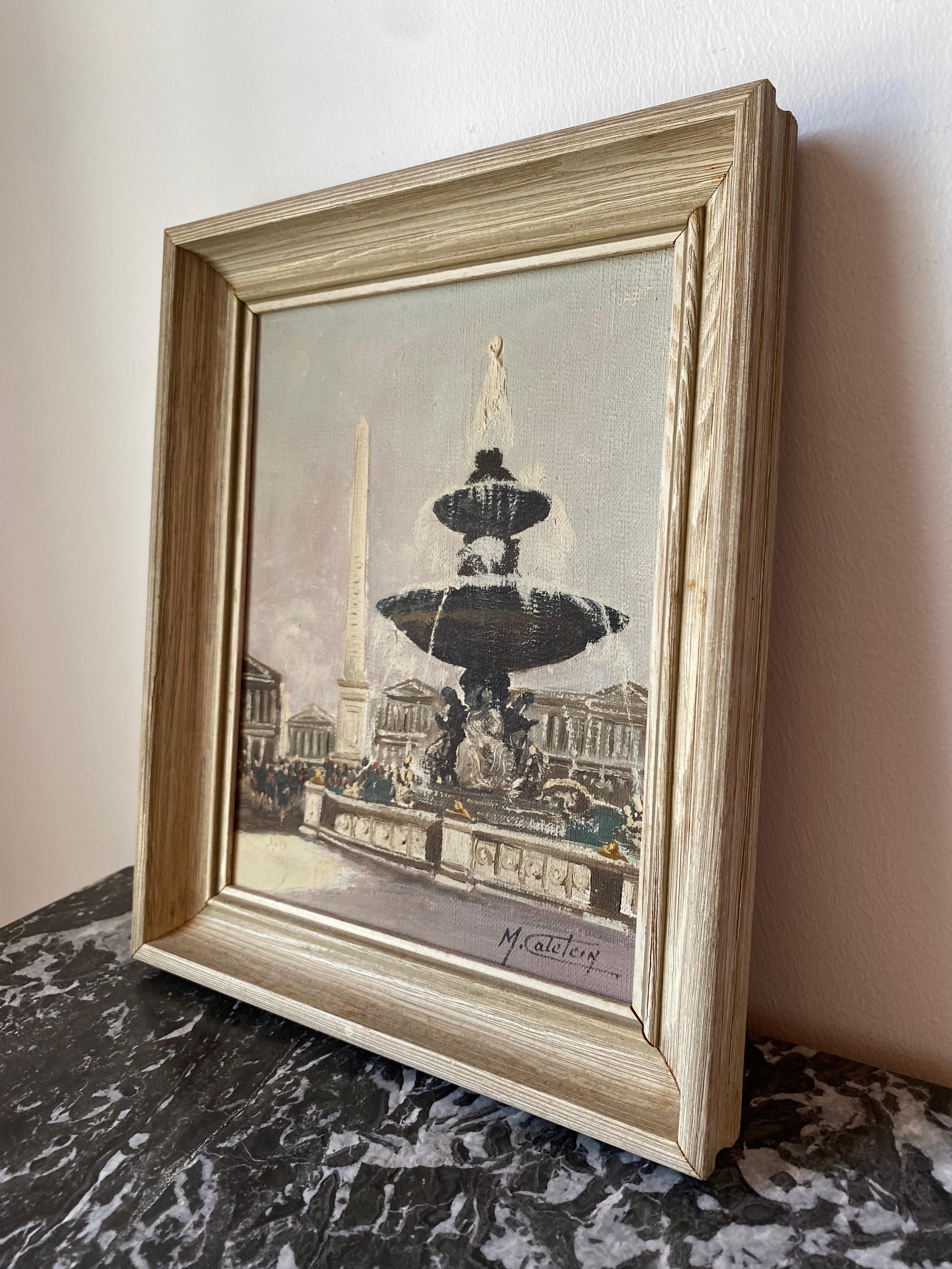 Expressionniste Peinture originale de Marcel Catelein Place de la Concorde en vente