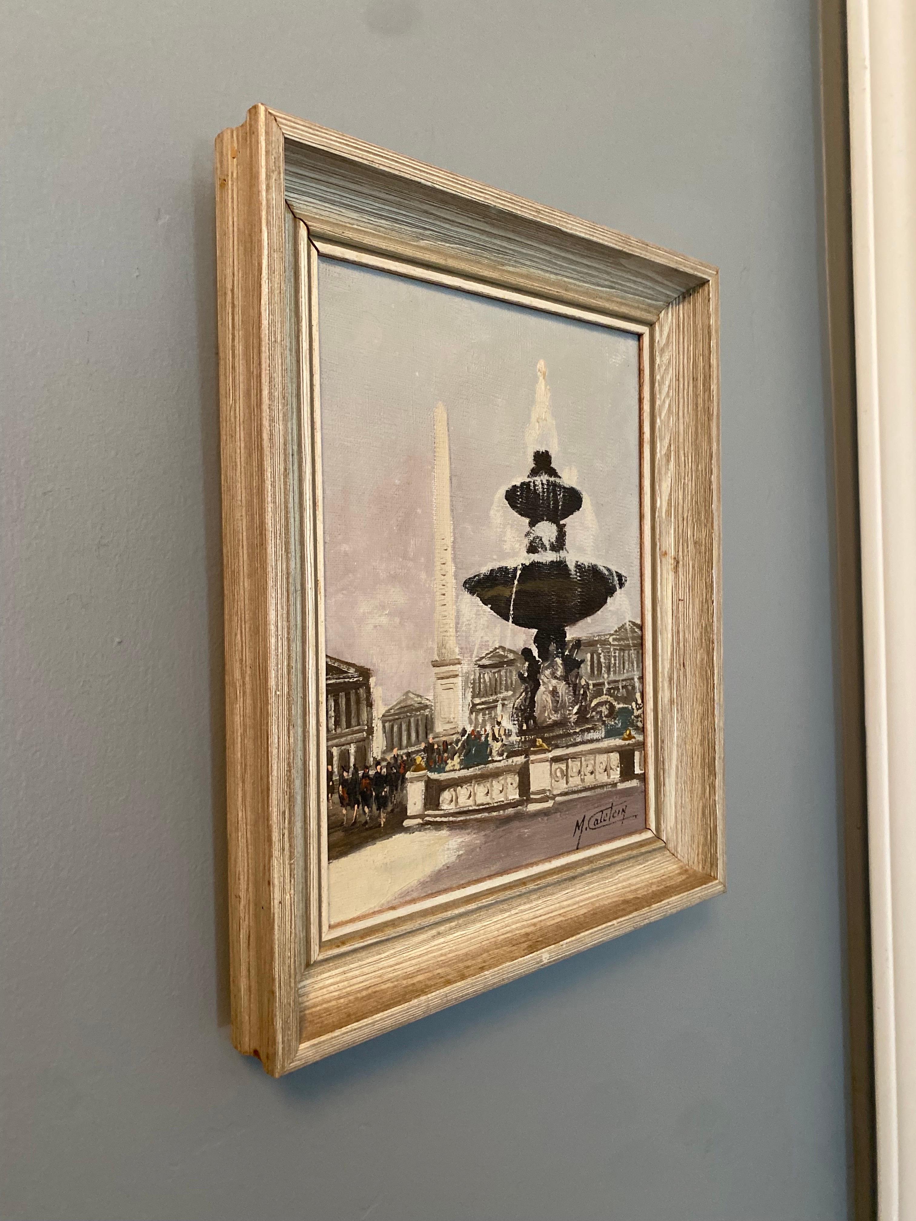 Peinture originale de Marcel Catelein Place de la Concorde en vente 1