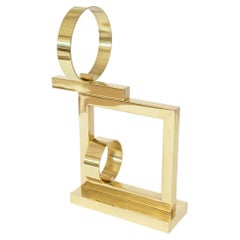 Vintage Margaret Wasserman-Levy Geometric Brass Sculpture Hallmarked