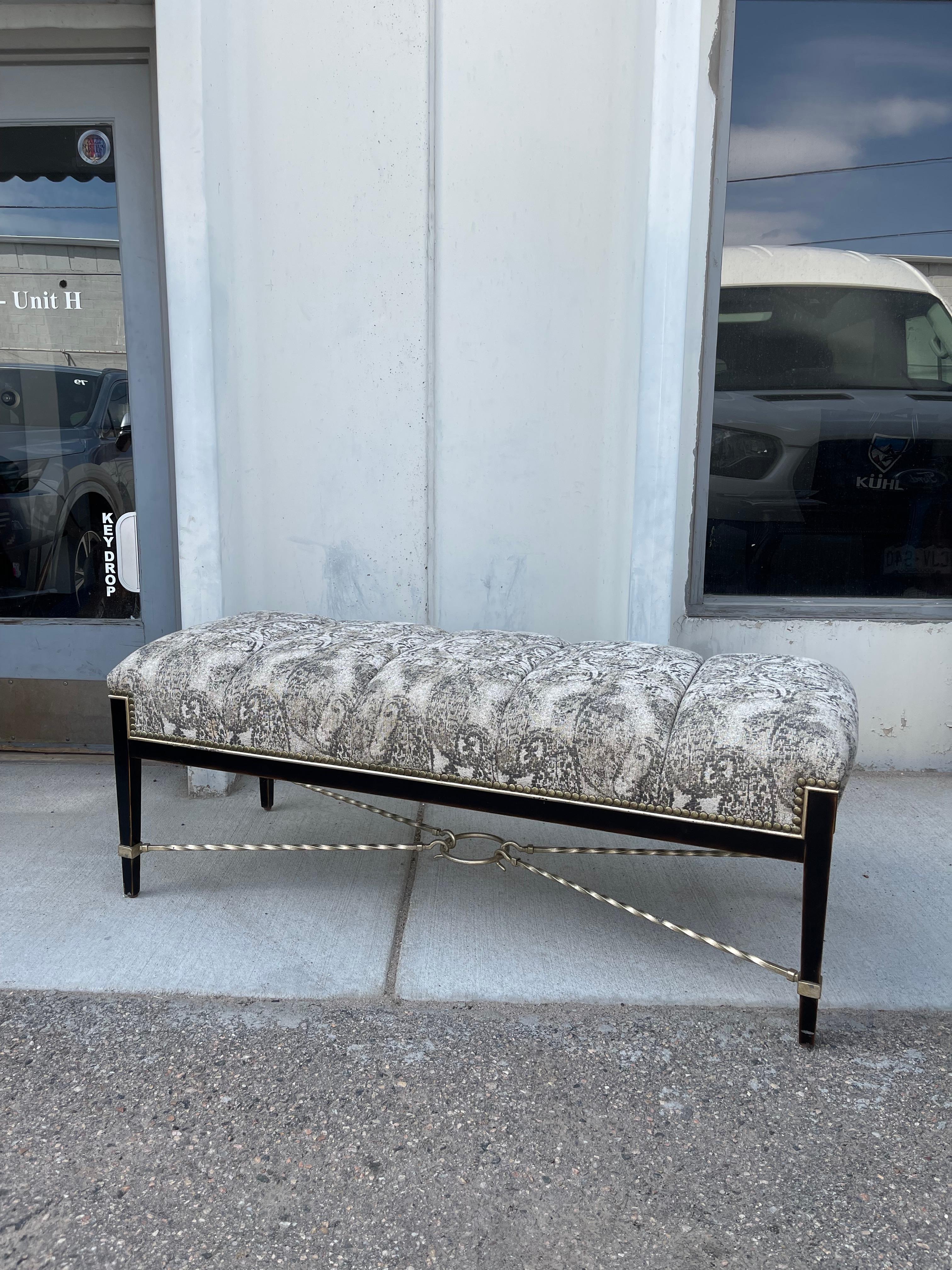 Hand-Crafted Vintage Marge Carson 'Bolero' Upholstered Benches For Sale