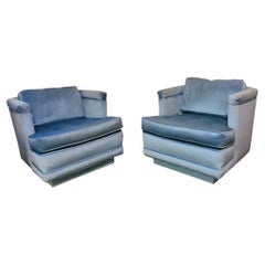 Vintage Marge Carson Hexagon Club Chairs - a Pair