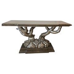Marge Carson vintage in stile Hollywood Regency, "Tree Form", in legno dorato e finto granito