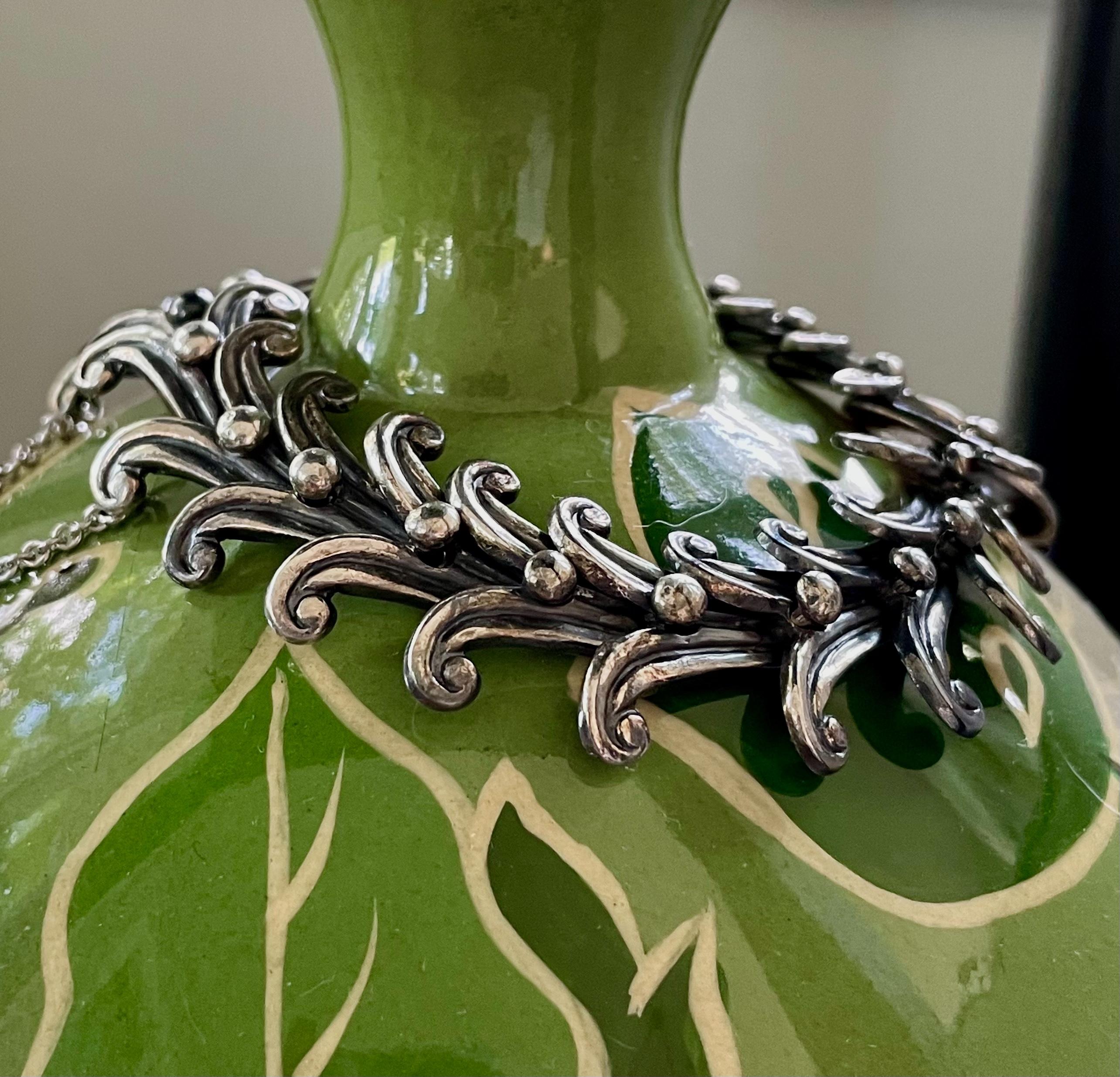 Mexikanisches Silberwirbel-Armband, Margot de Taxco im Zustand „Gut“ im Angebot in St. Louis Park, MN