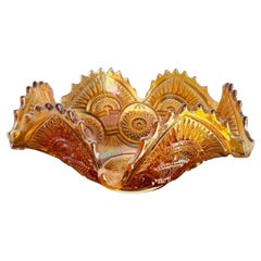 Vintage Marigold Carnival Glass Bowl