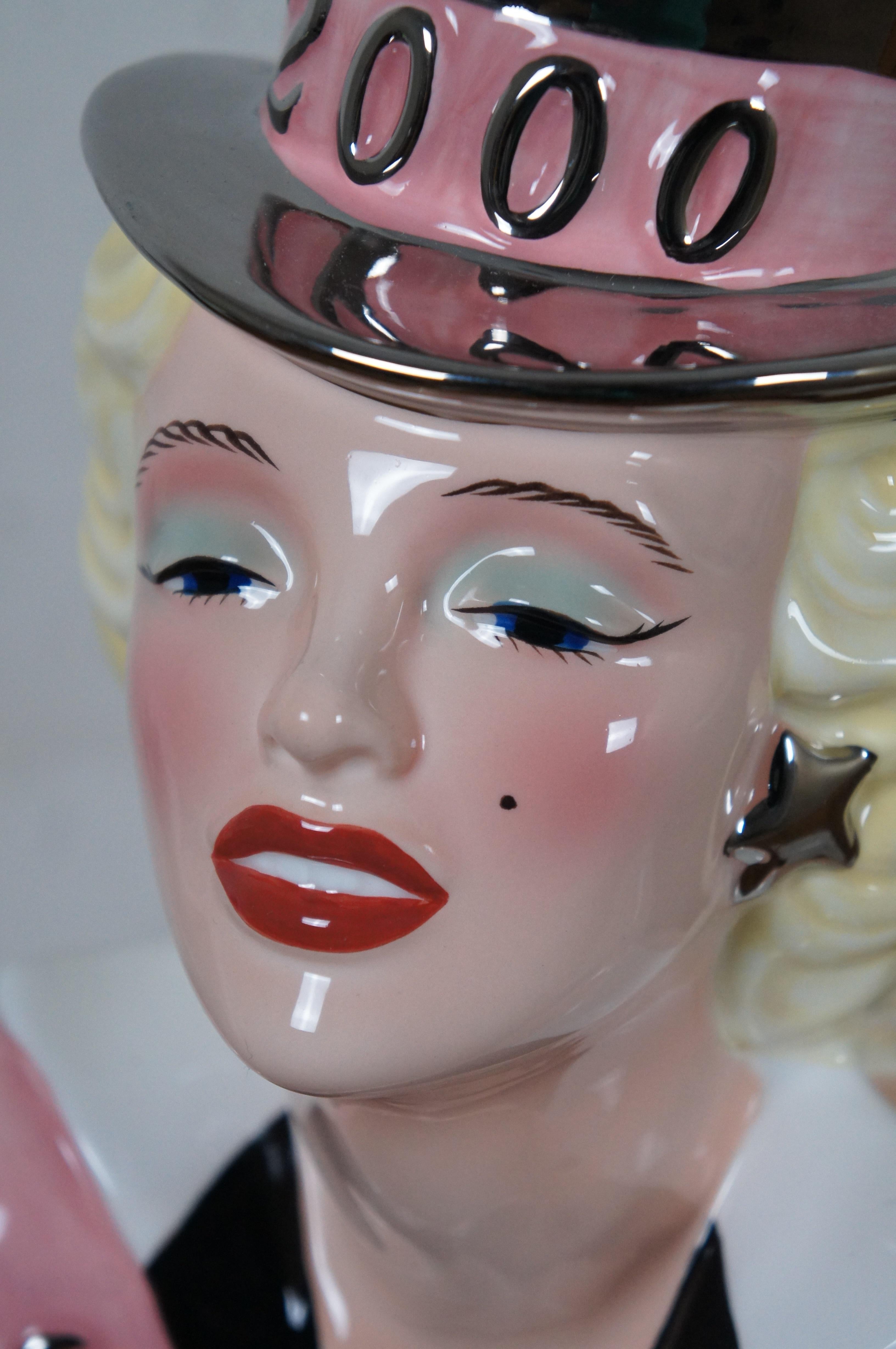 Vintage Marilyn Monroe Clay Art Collectible 2000 Millenium Cookie Jar NIB 14