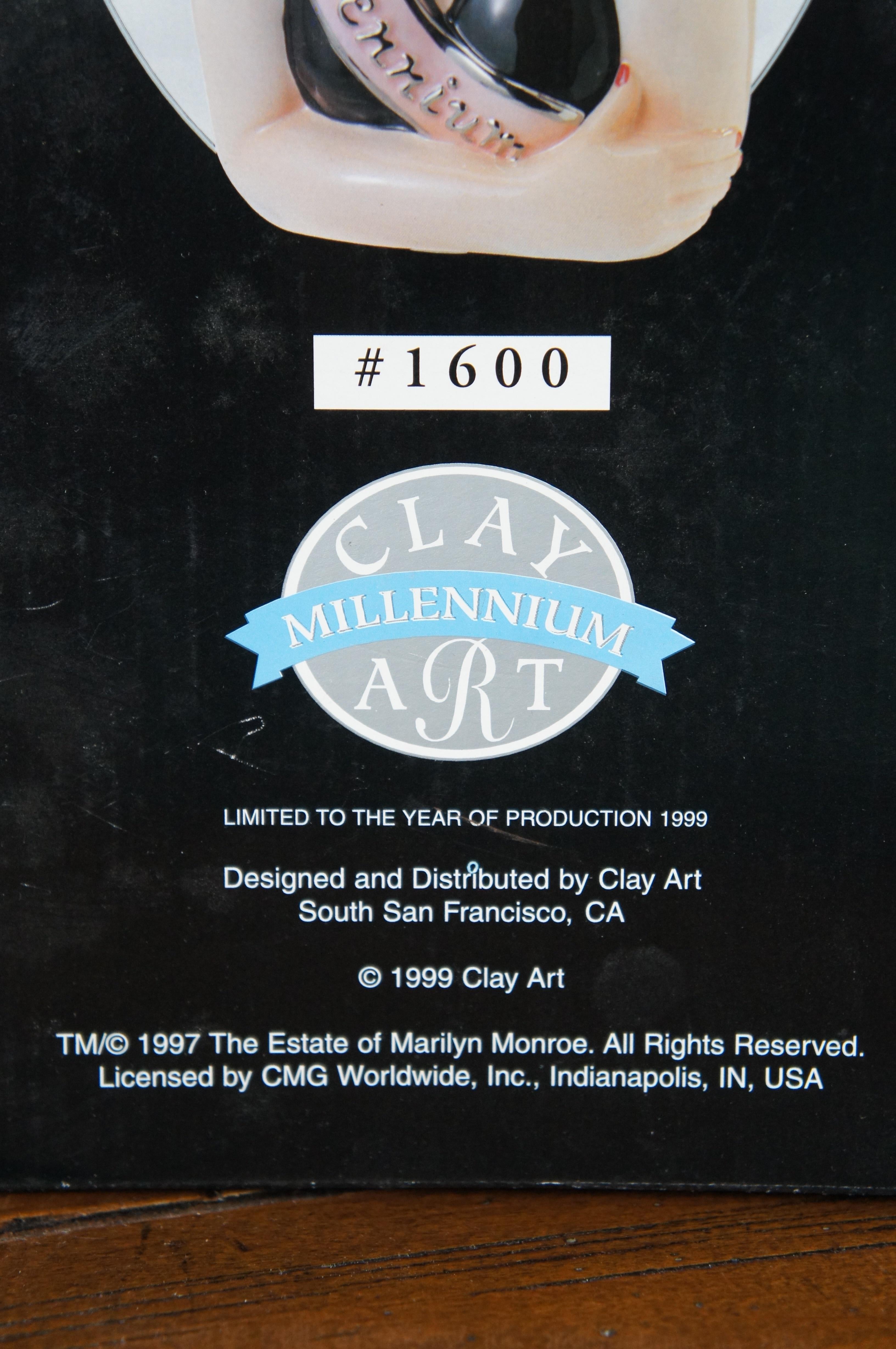 Vintage Marilyn Monroe Clay Art Collectible 2000 Millenium Cookie Jar NIB 14