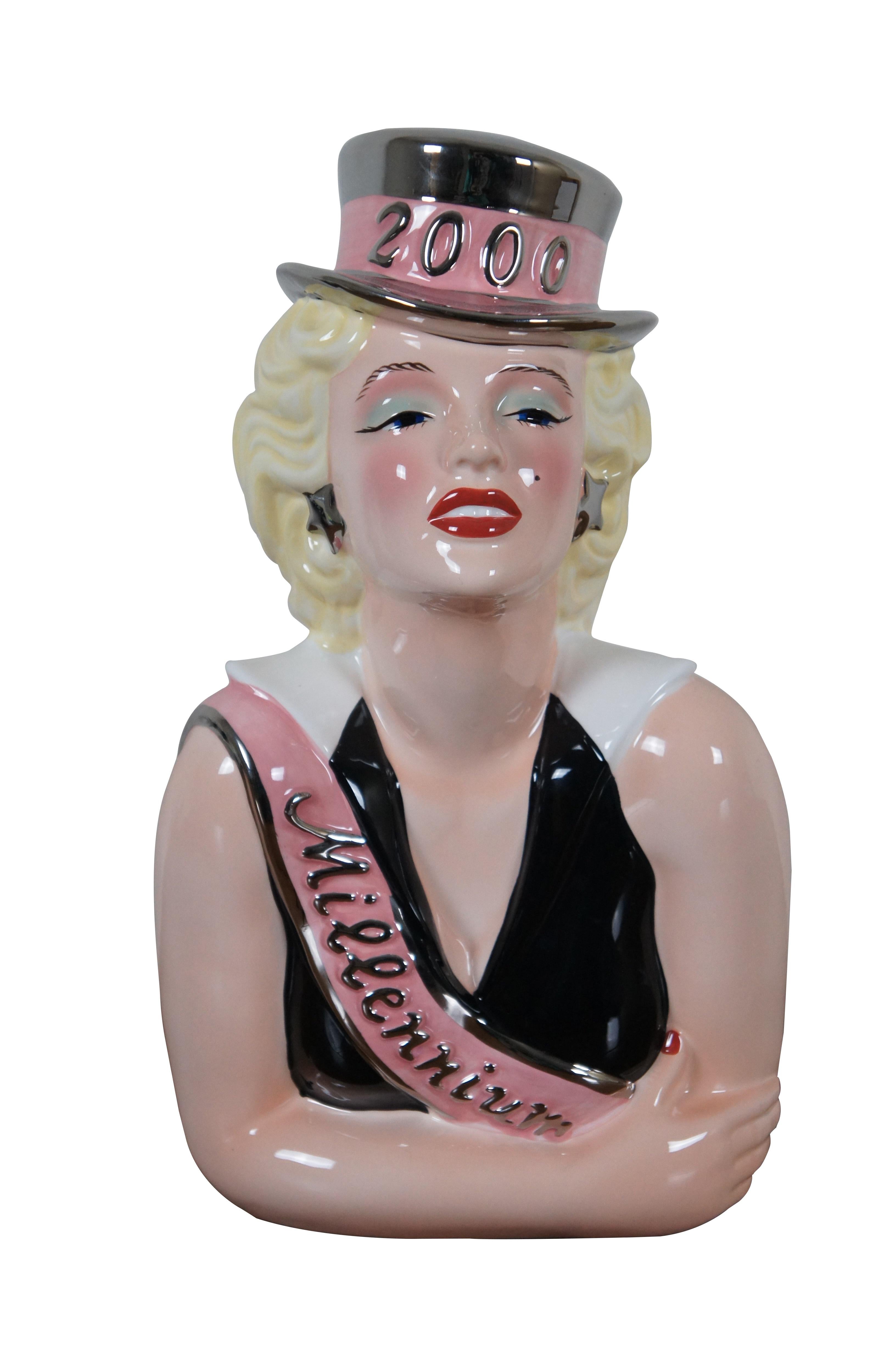American Classical Vintage Marilyn Monroe Clay Art Collectible 2000 Millenium Cookie Jar NIB 14