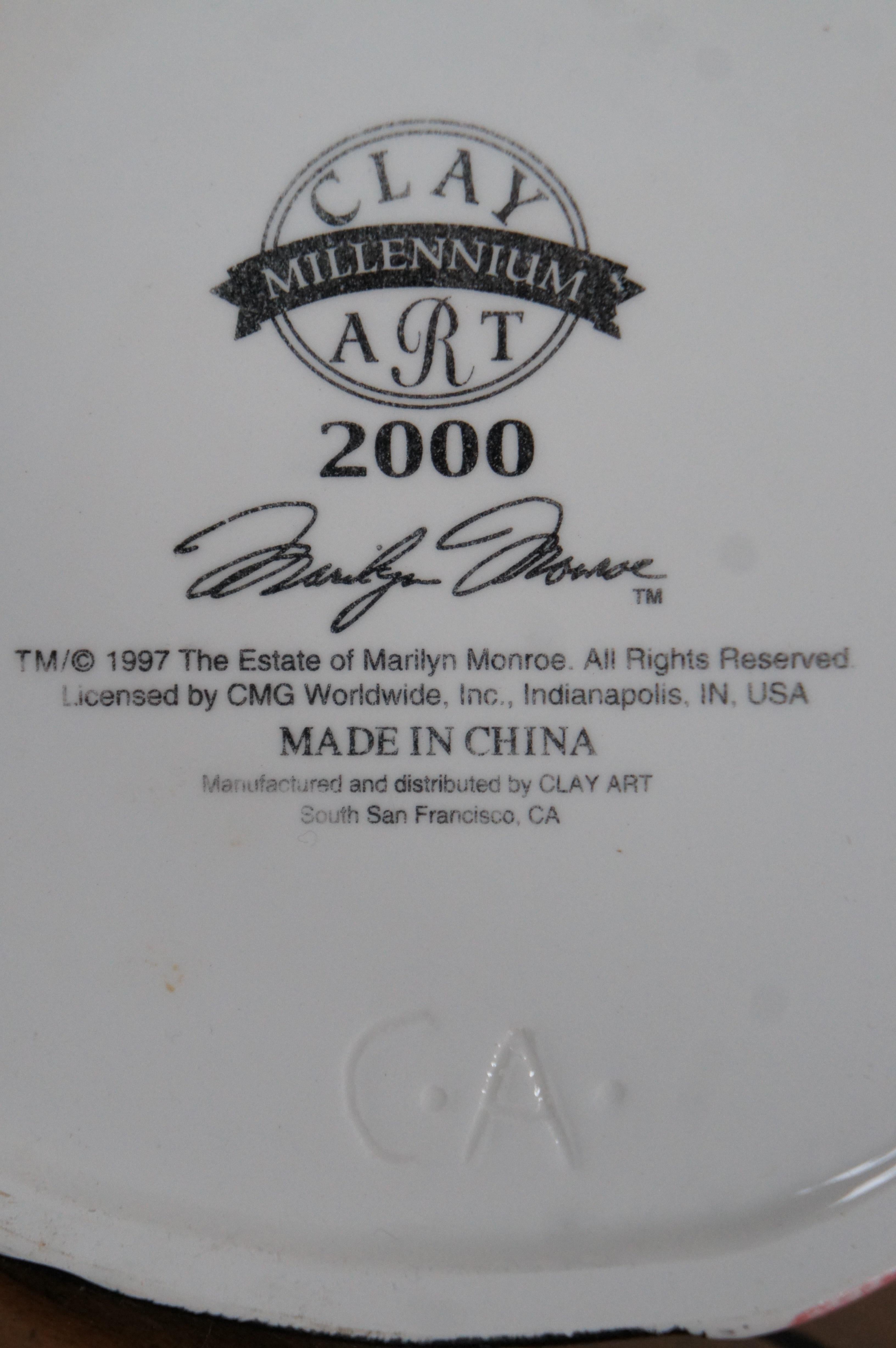 Vintage Marilyn Monroe Clay Art Collectible 2000 Millenium Cookie Jar NIB 14