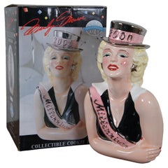 Vintage Marilyn Monroe Clay Art Collectible 2000 Millenium Cookie Jar NIB 14"