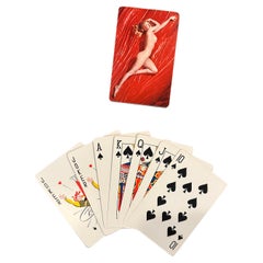 Vintage Marilyn Monroe Nude Playing Cards, Hollywood Ephemera, c. 1950s