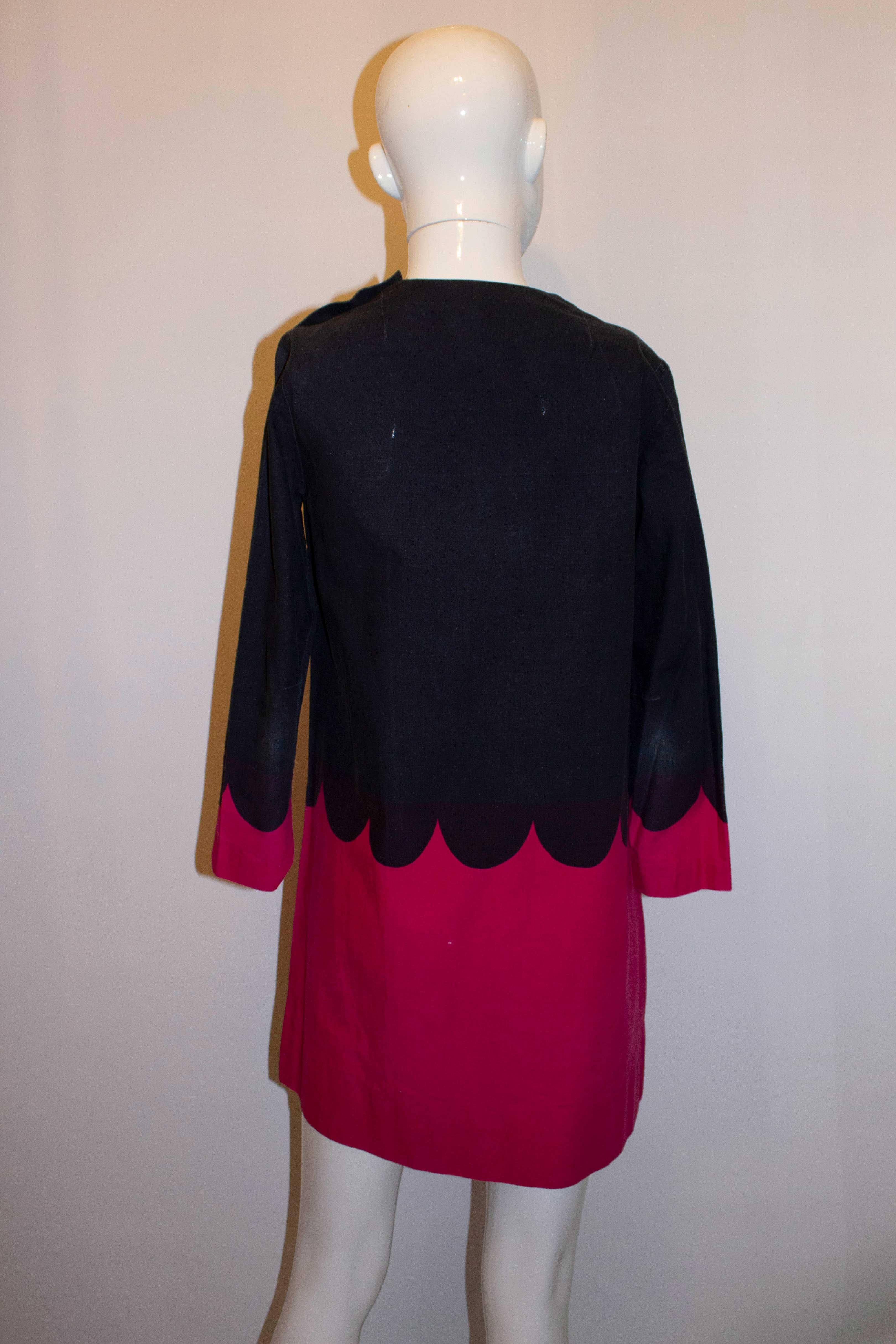 Vintage Marimekko Cotton Tunic Top/ Dress For Sale 2