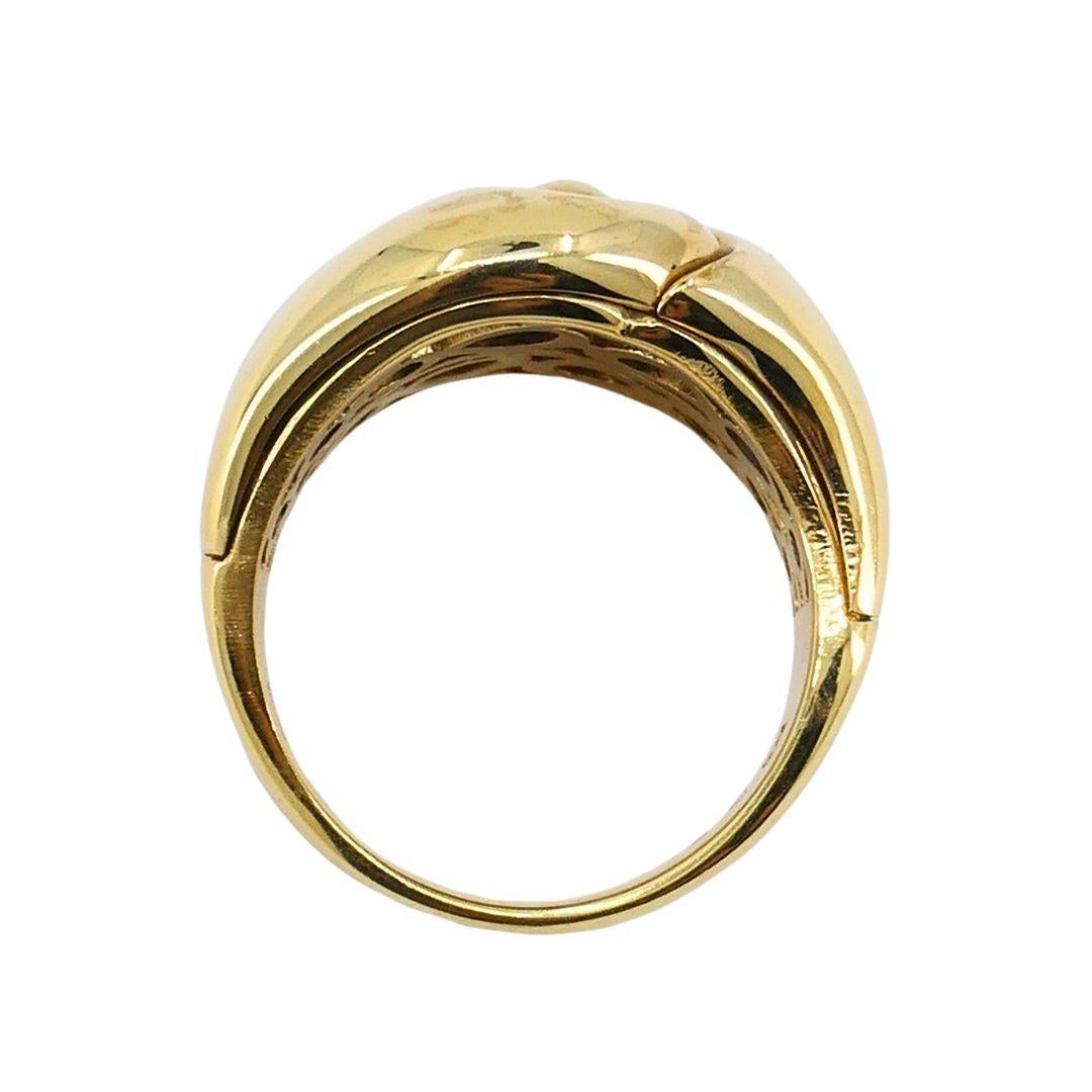 Vintage Marina B Onda 18k Gold Ring en vente 6