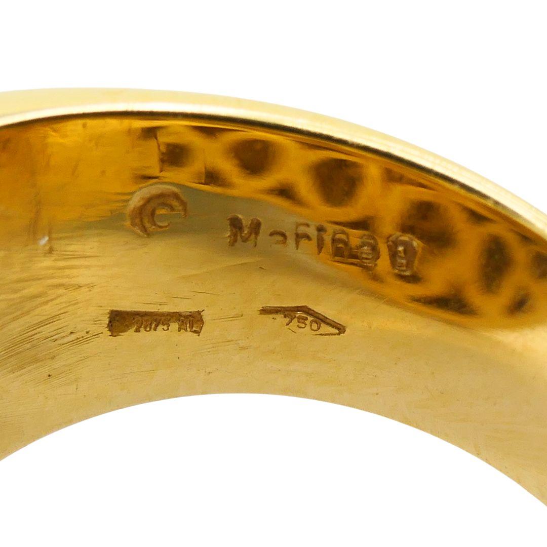 Vintage Marina B Onda 18k Gold Ring en vente 8
