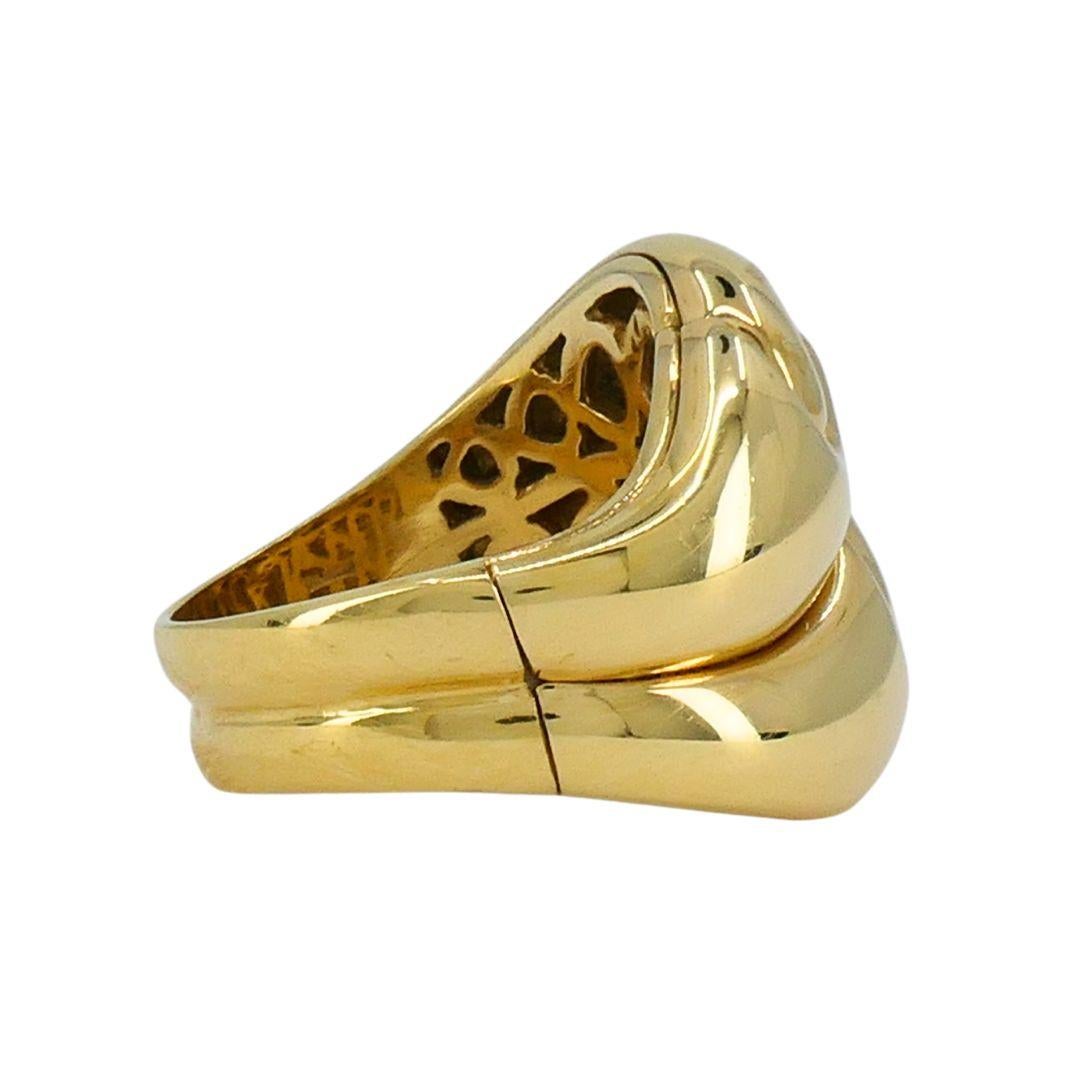 Vintage Marina B Onda 18k Gold Ring Unisexe en vente