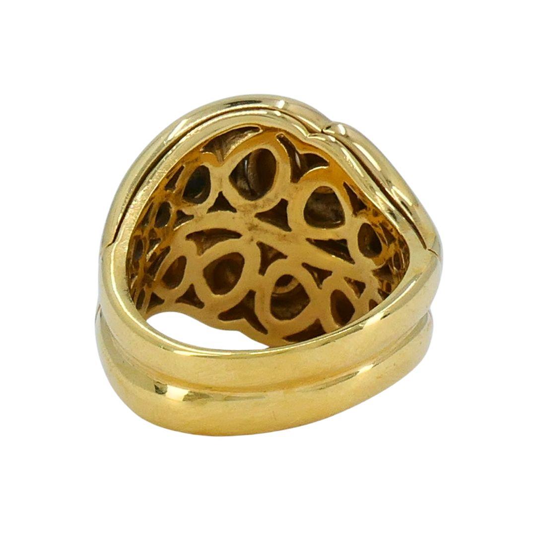Vintage Marina B Onda 18k Gold Ring en vente 1