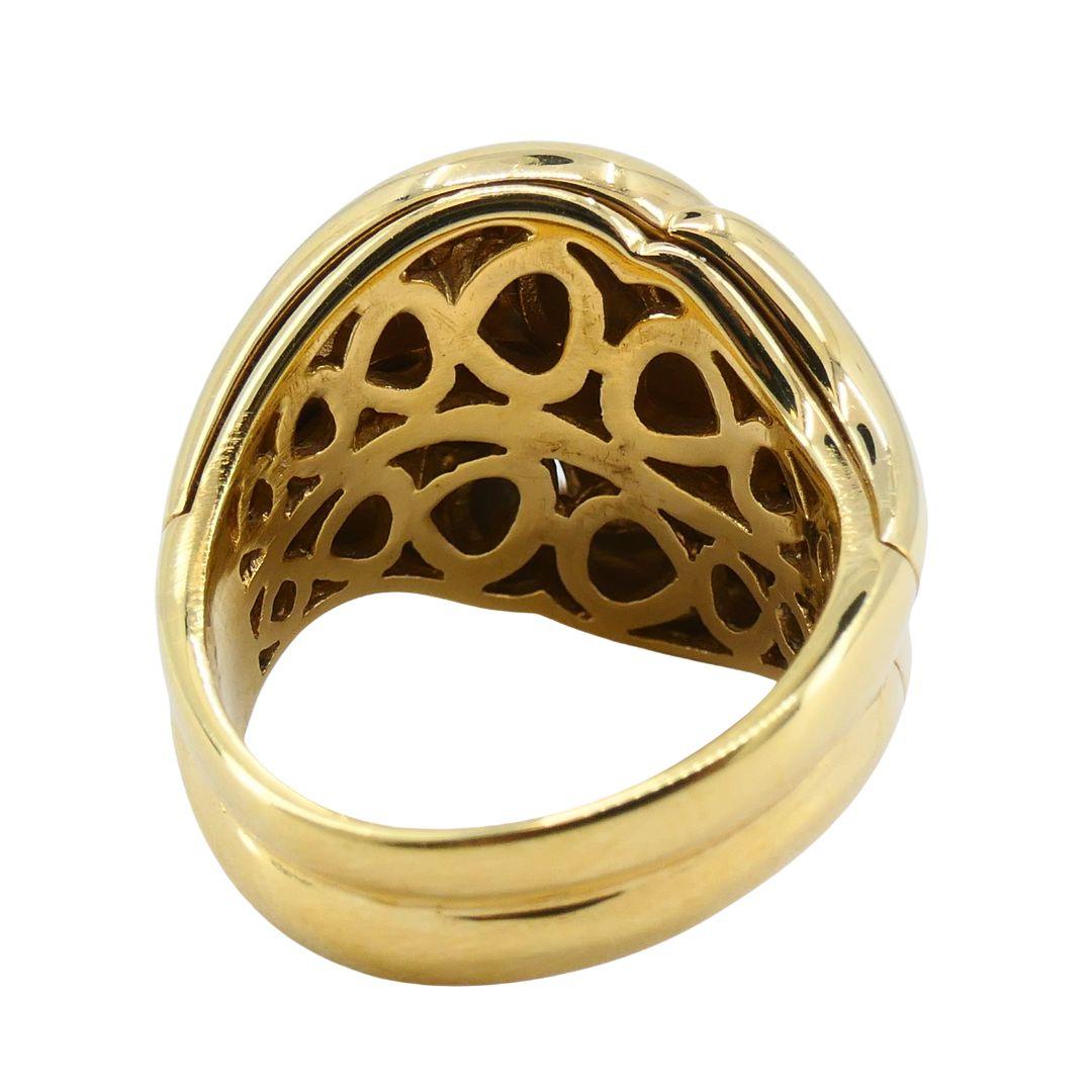 Vintage Marina B Onda 18k Gold Ring en vente 5
